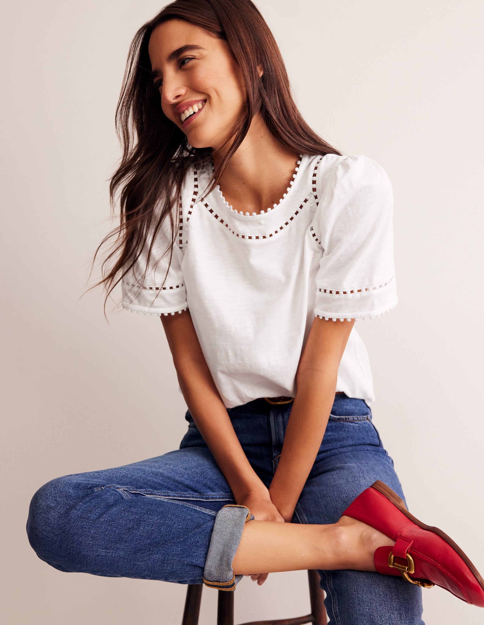  Mila Trim Detail Top-White、mySite、ashleygrahame