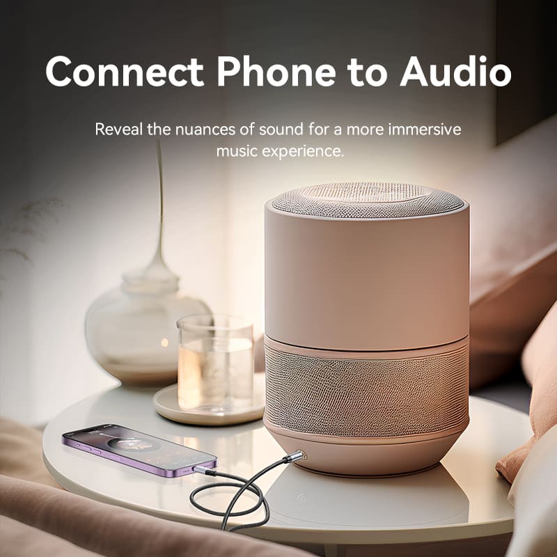 Vention Cotton Braided Lightning Male to 3.5MM Male Cable Aluminum Alloy Type、mySite、fannypackpong