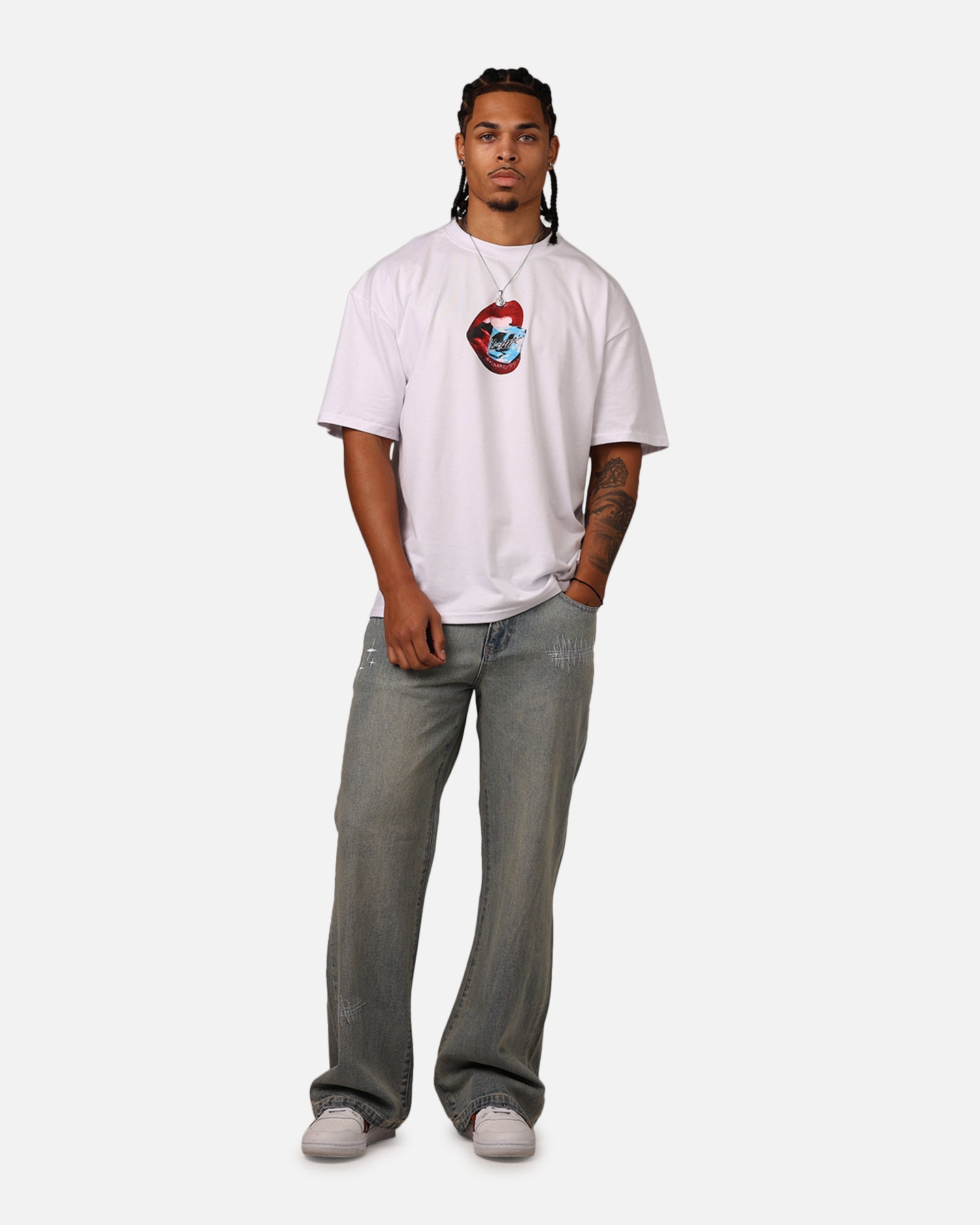 Loiter Cold Lips T-Shirt White、mySite、zt4zffjzw