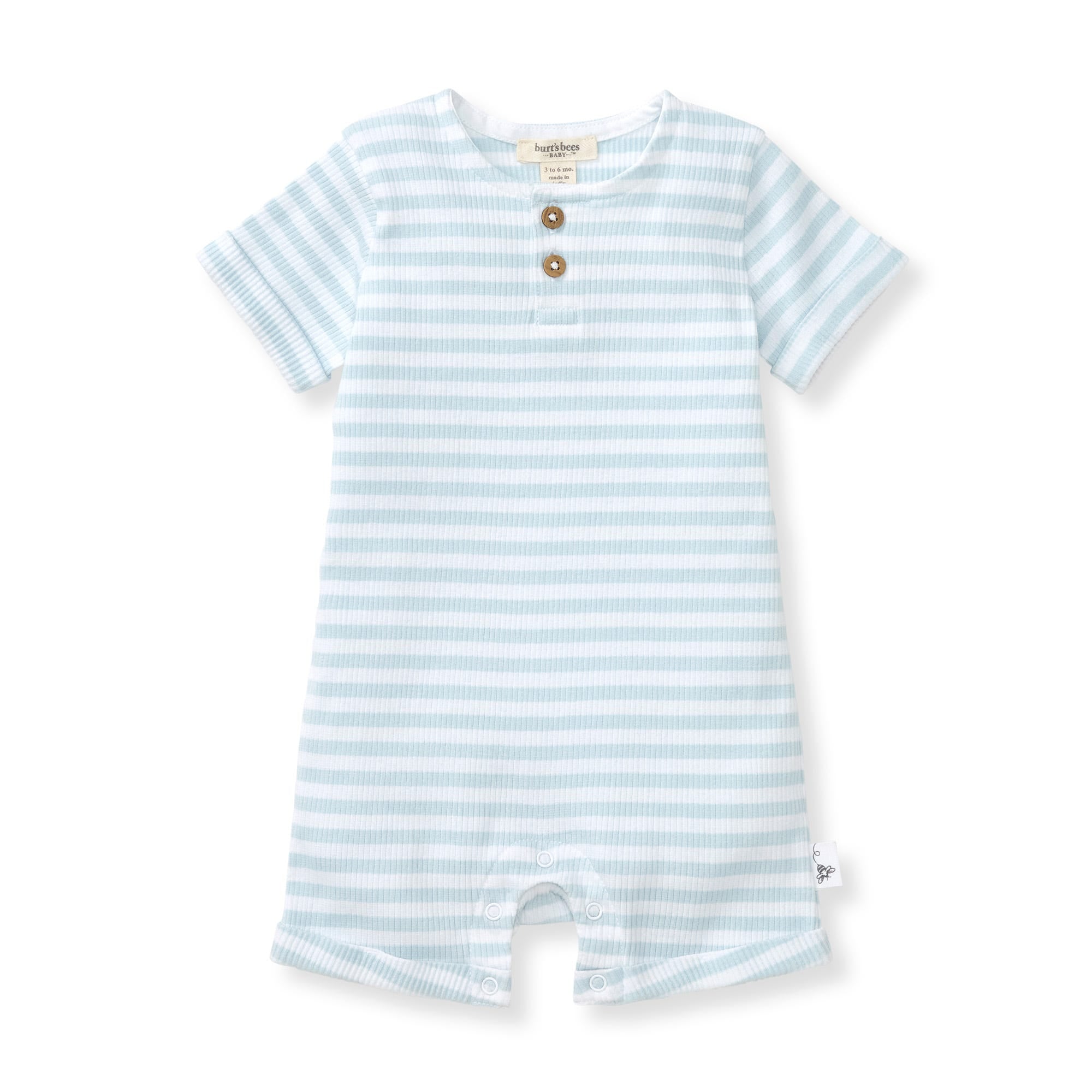  Rib Stripe Organic Cotton Baby Romper、mySite、layawaytickets