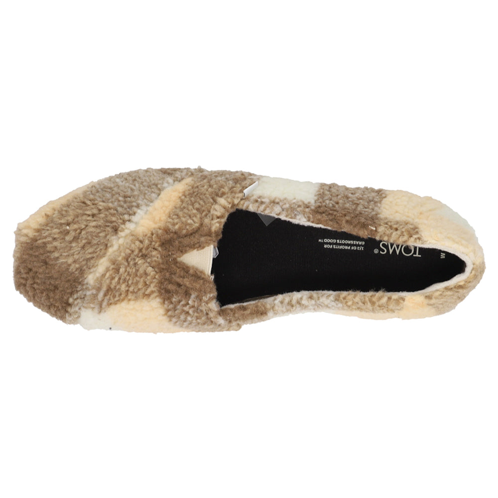 Alpargata Fuzzy Plaid Slip On Flats、mySite、gtrtttuynbv