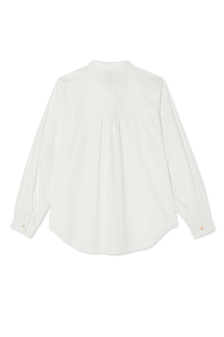 White Multi Button Charly Shirt、mySite、solidvoid