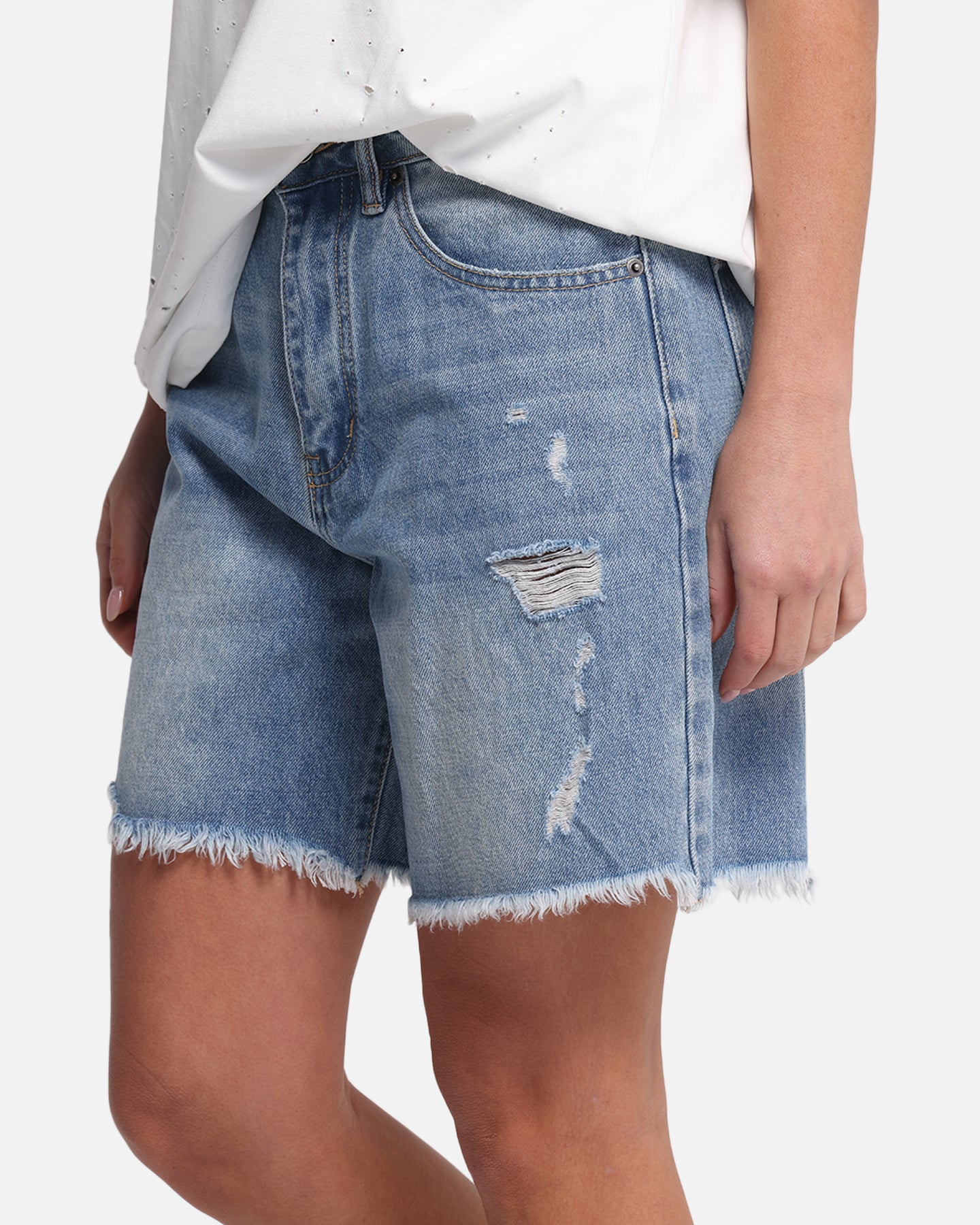 XXIII Women's Relaxed Denim Shorts Blue Denim、mySite、zt4zffjzw