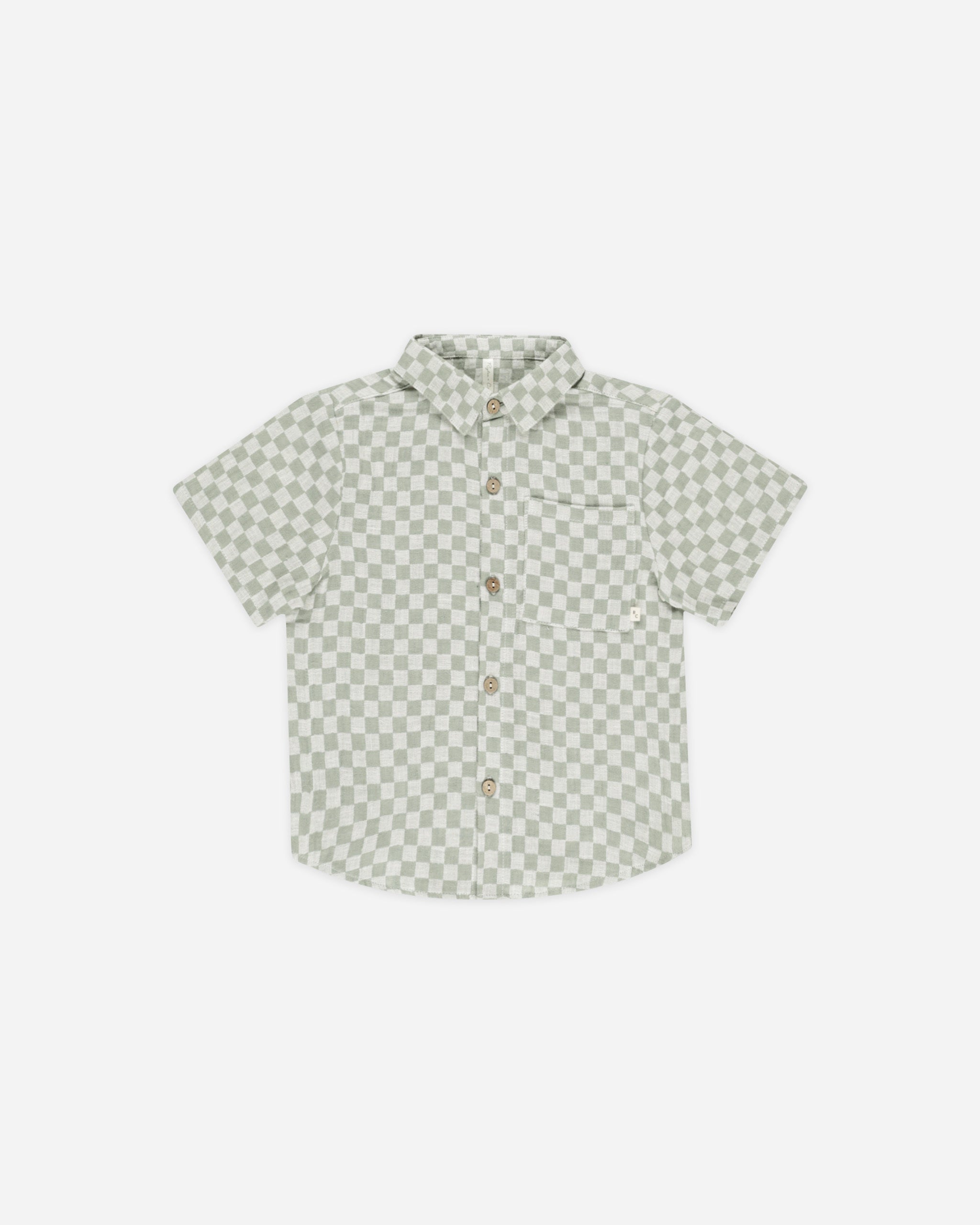  Collared Short Sleeve Shirt || Sage Check、mySite、layawaytickets