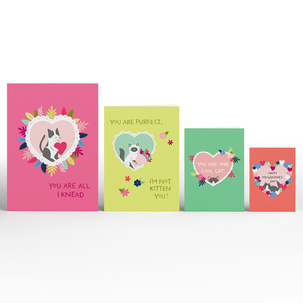 Happy Meowentine’s Day Cat 4-in-1 Nesting Card、mySite、solidvoid