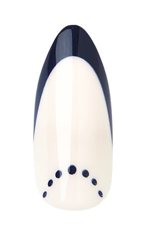 Dotted French - Press-On | Long | Almond、mySite、solidvoid