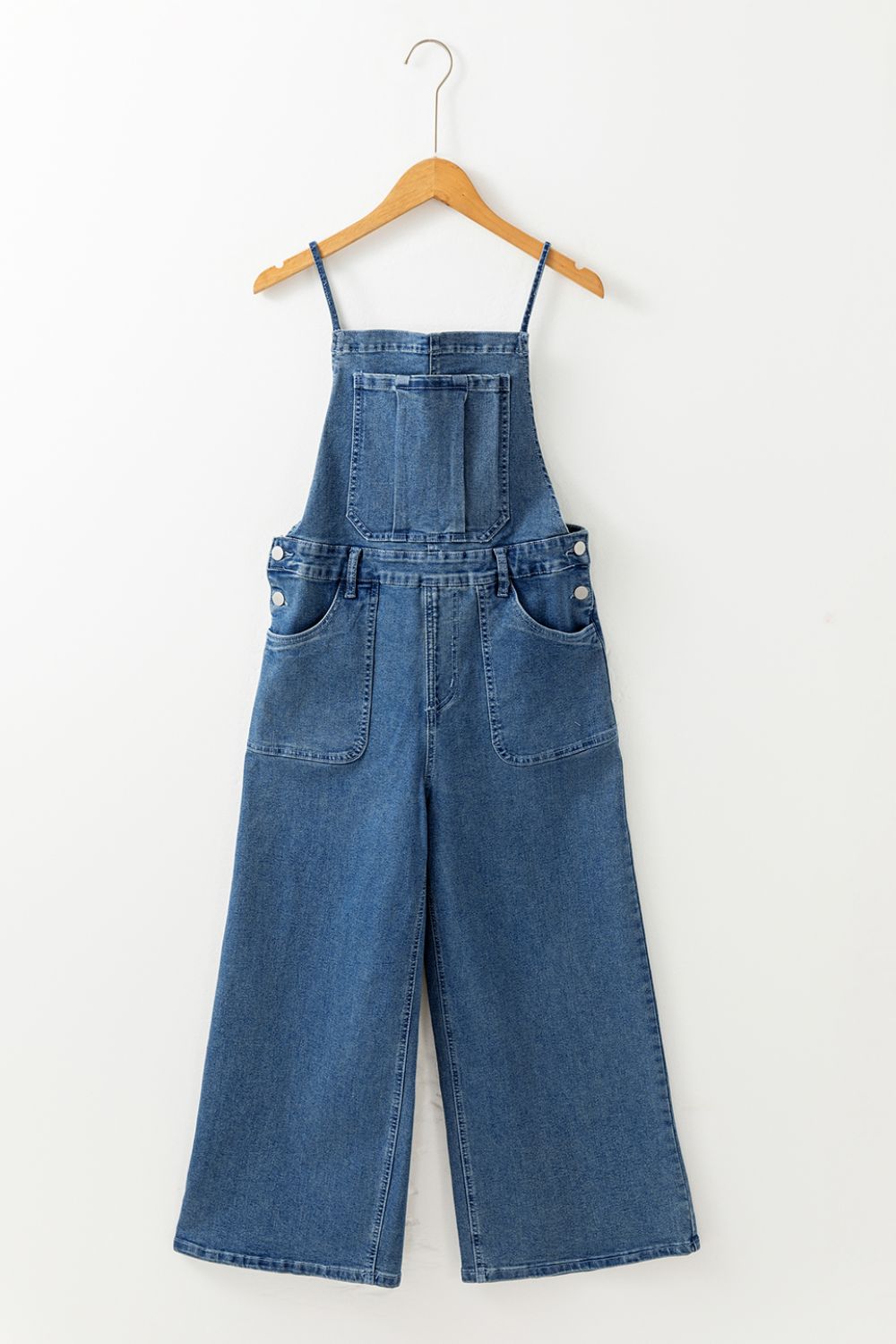  Adjustable Tie Straps Wide Leg Denim Overalls、mySite、justintrudeaud