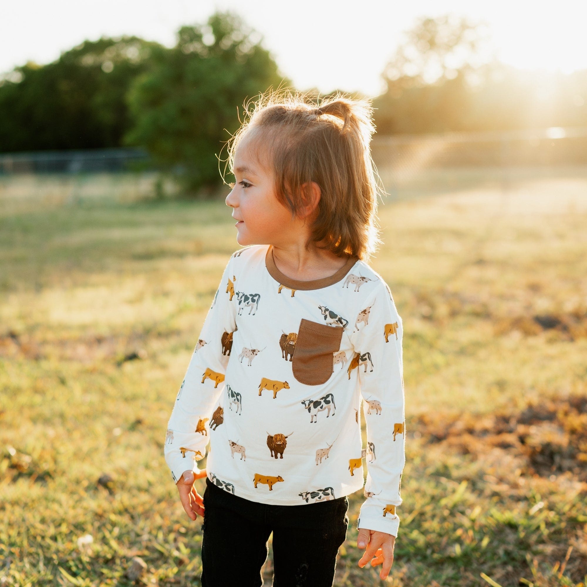  Long Sleeve Toddler Crew Neck Tee in Moo、mySite、layawaytickets