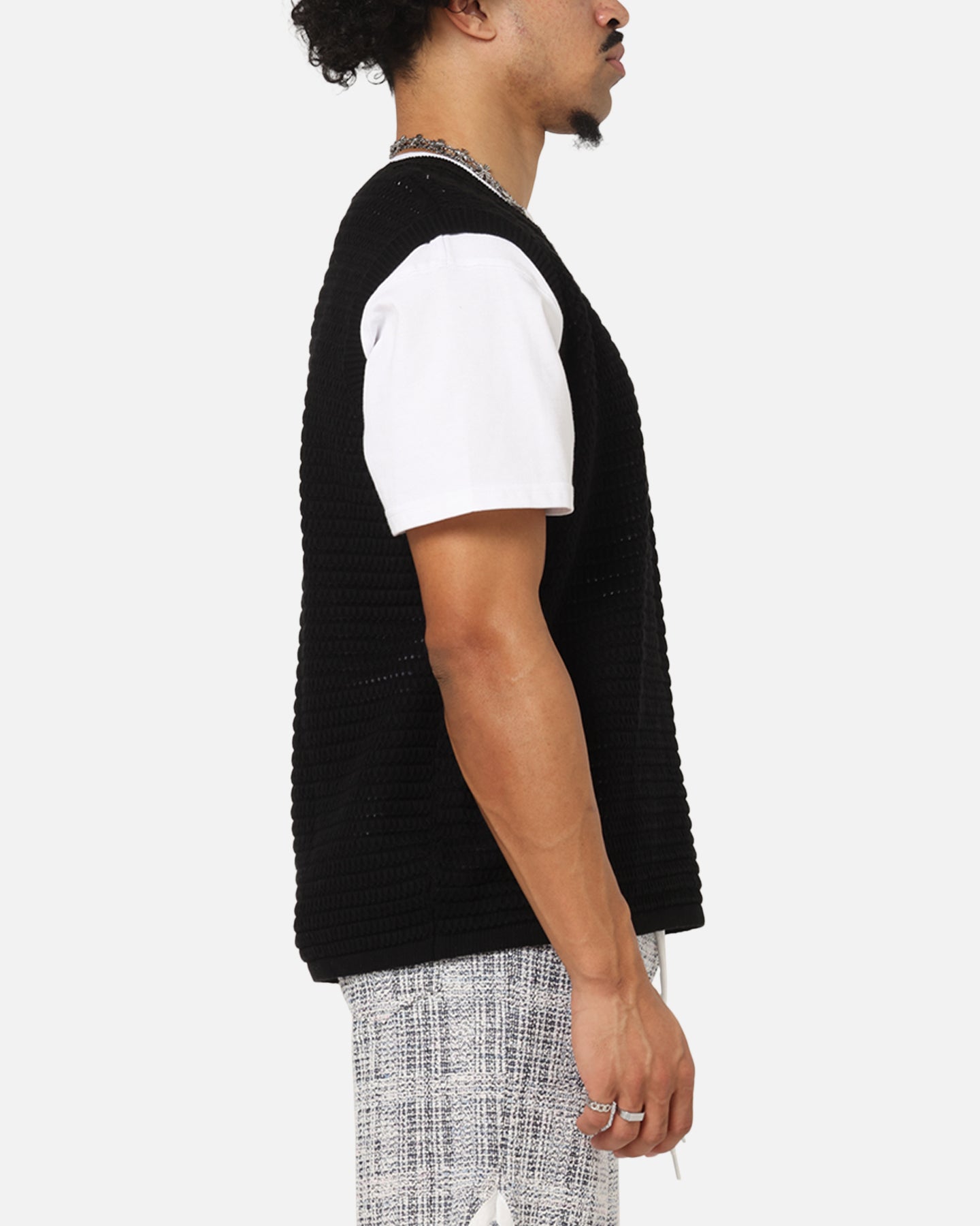 XXIII Open Knit Vest Black、mySite、zt4zffjzw