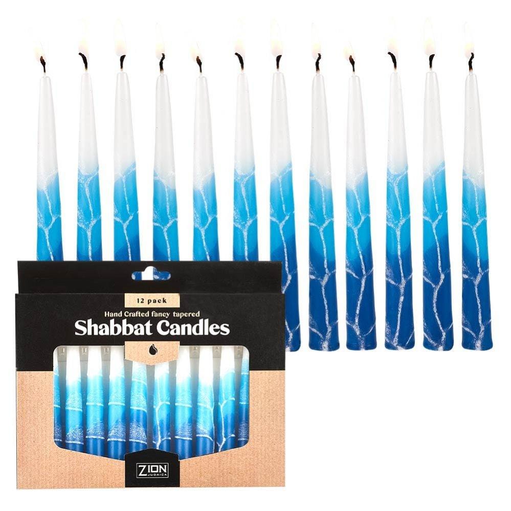 Handmade Shabbat Candles - Blue Elegance、mySite、topwebapps