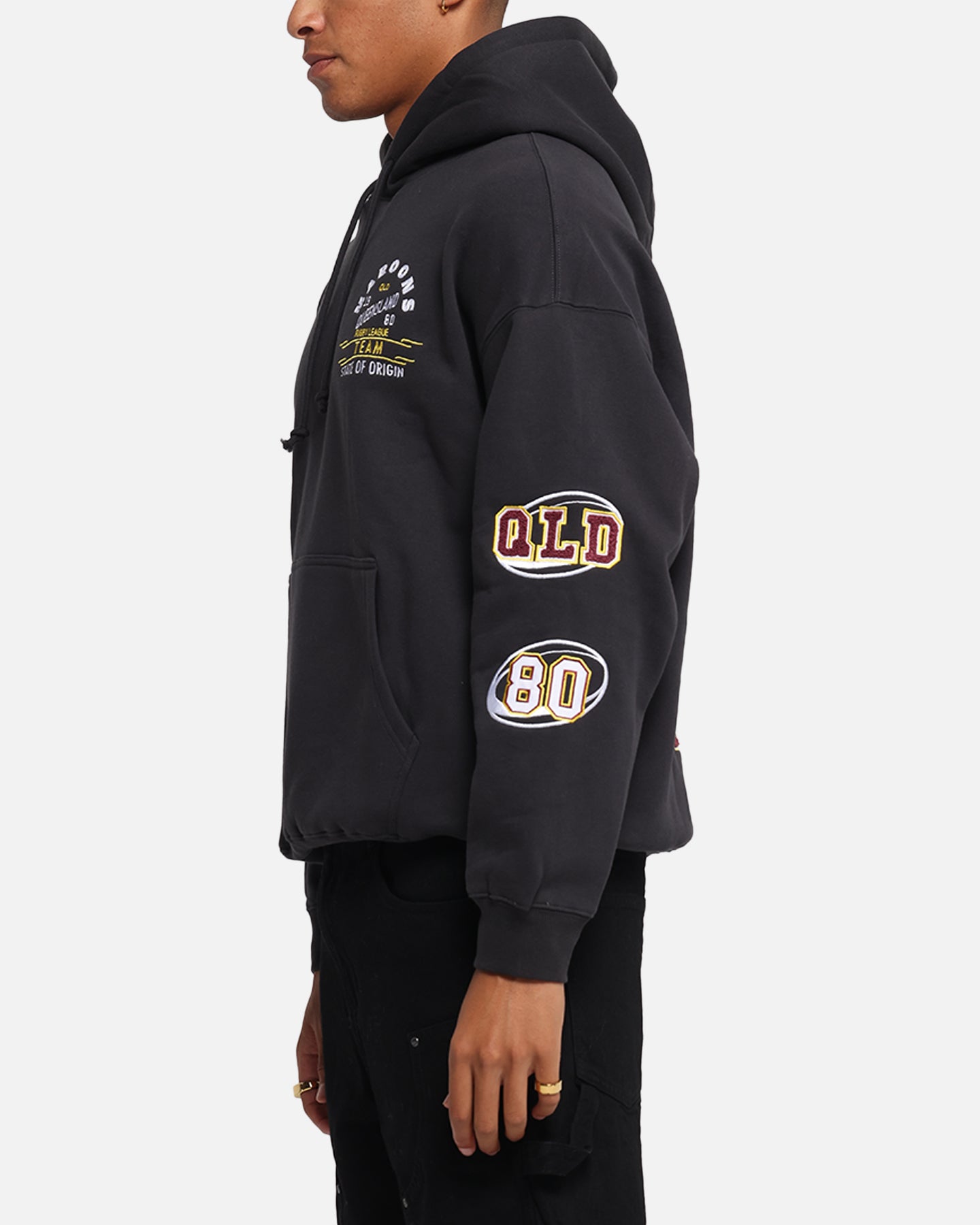 Queensland Rugby League Queensland Maroons State Of Origin Hoodie Faded Black、mySite、zt4zffjzw