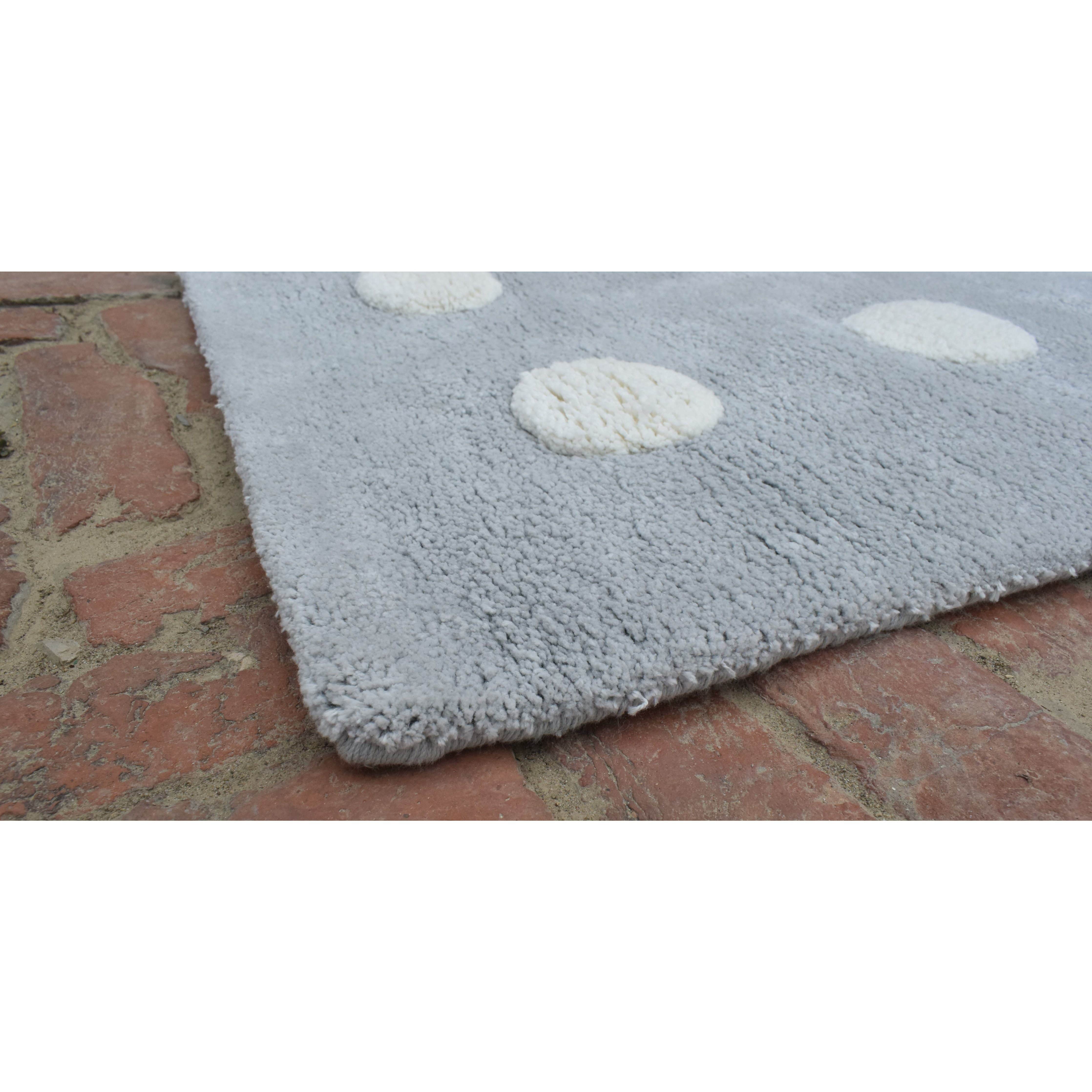 Cotton Grey White Polka Dot Rug、mySite、gigharbornorthrealestate