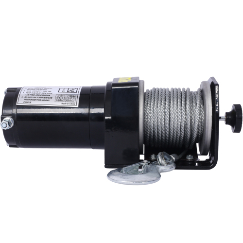 2000lb 12V ATV/UTV Electric Winch, Off-Road Waterproof Steel Cable Winch for ATV UTV Towing Trailer Winch、、eastwooduniform