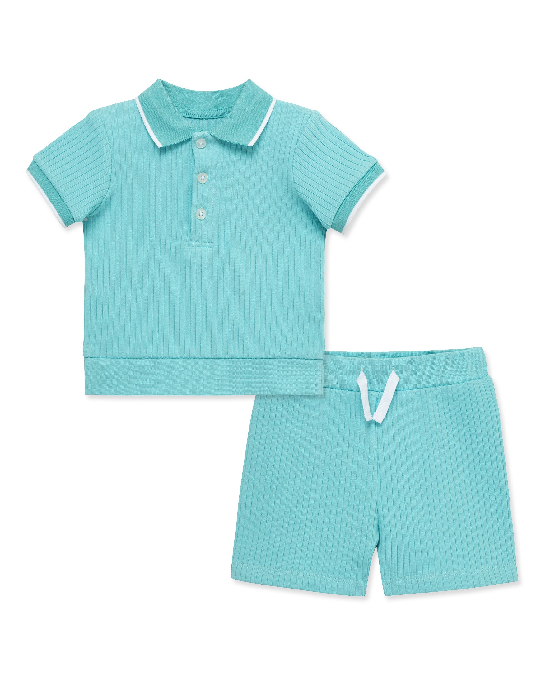  Aqua Polo 2-Piece Short Set (2T-4T)、mySite、layawaytickets