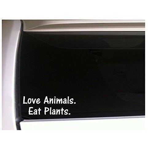 Love Animals Eat Plants 6 Vinyl Sticker, Encourage Compassion Wherever You Are!、mySite、g9winljtr