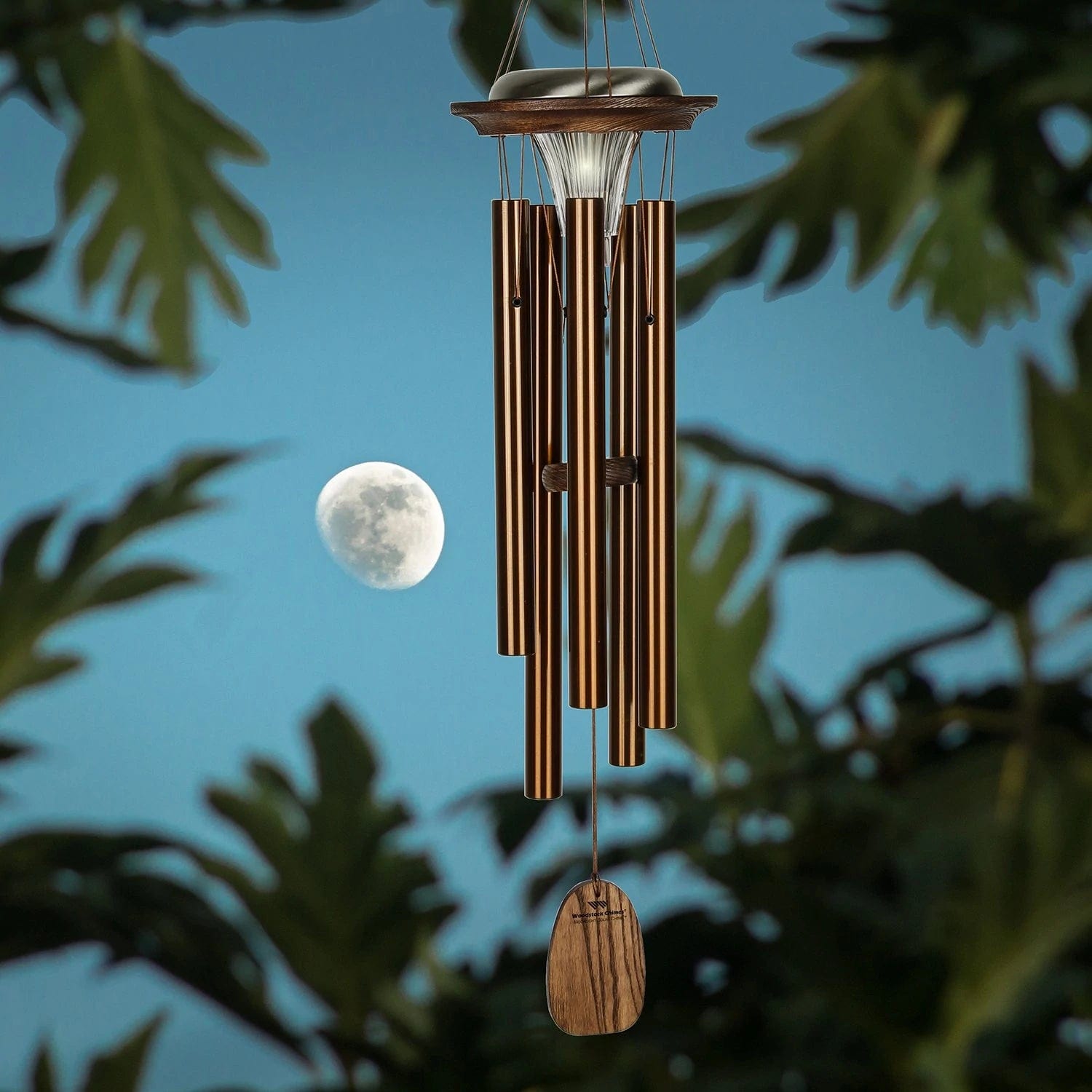 Lrg Bronze Solar Windchimes-Glow in the Dark while Making Beautiful Music in the Evenings*、mySite、g9winljtr