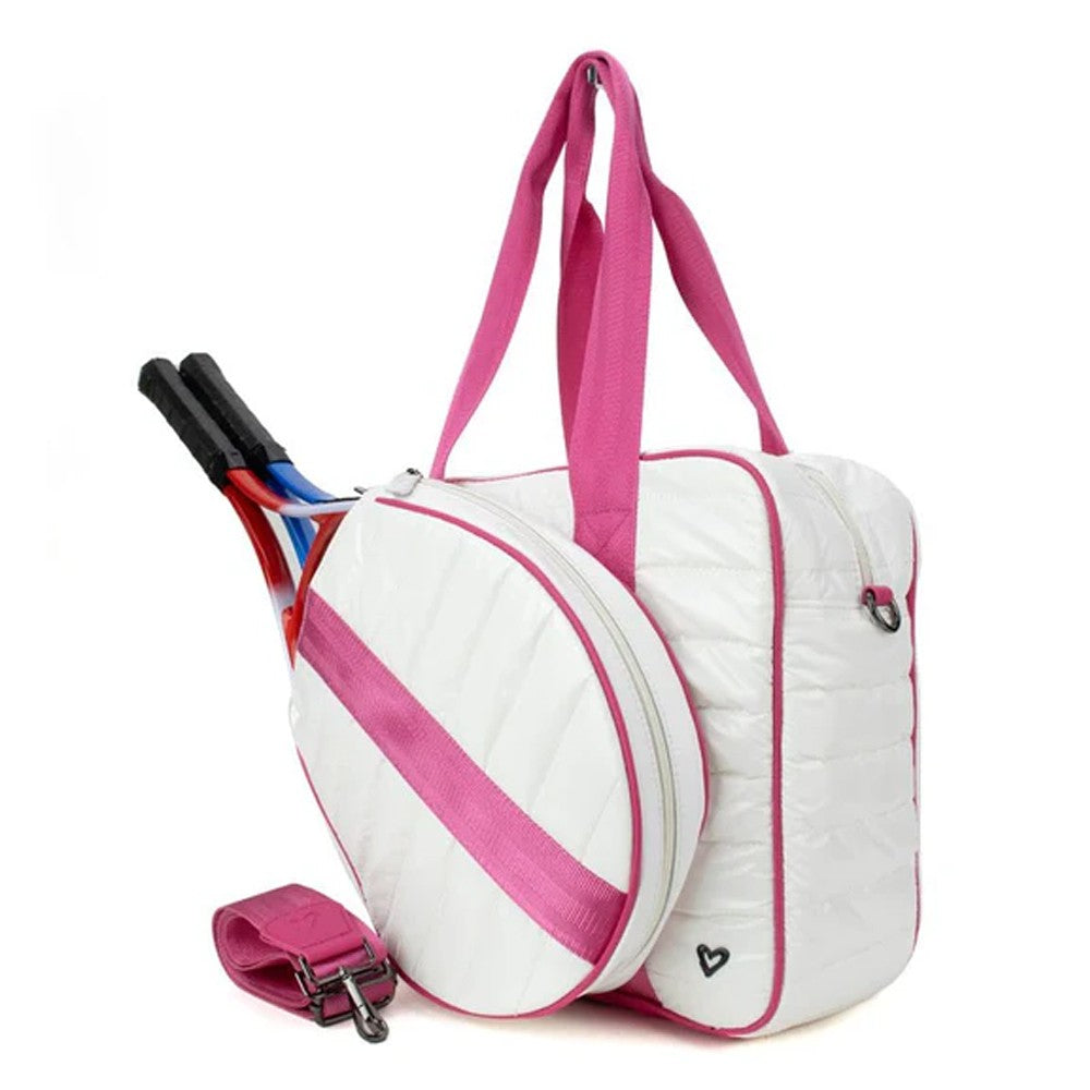 preneLOVE Tennis Puffer Bag - White/Pink
