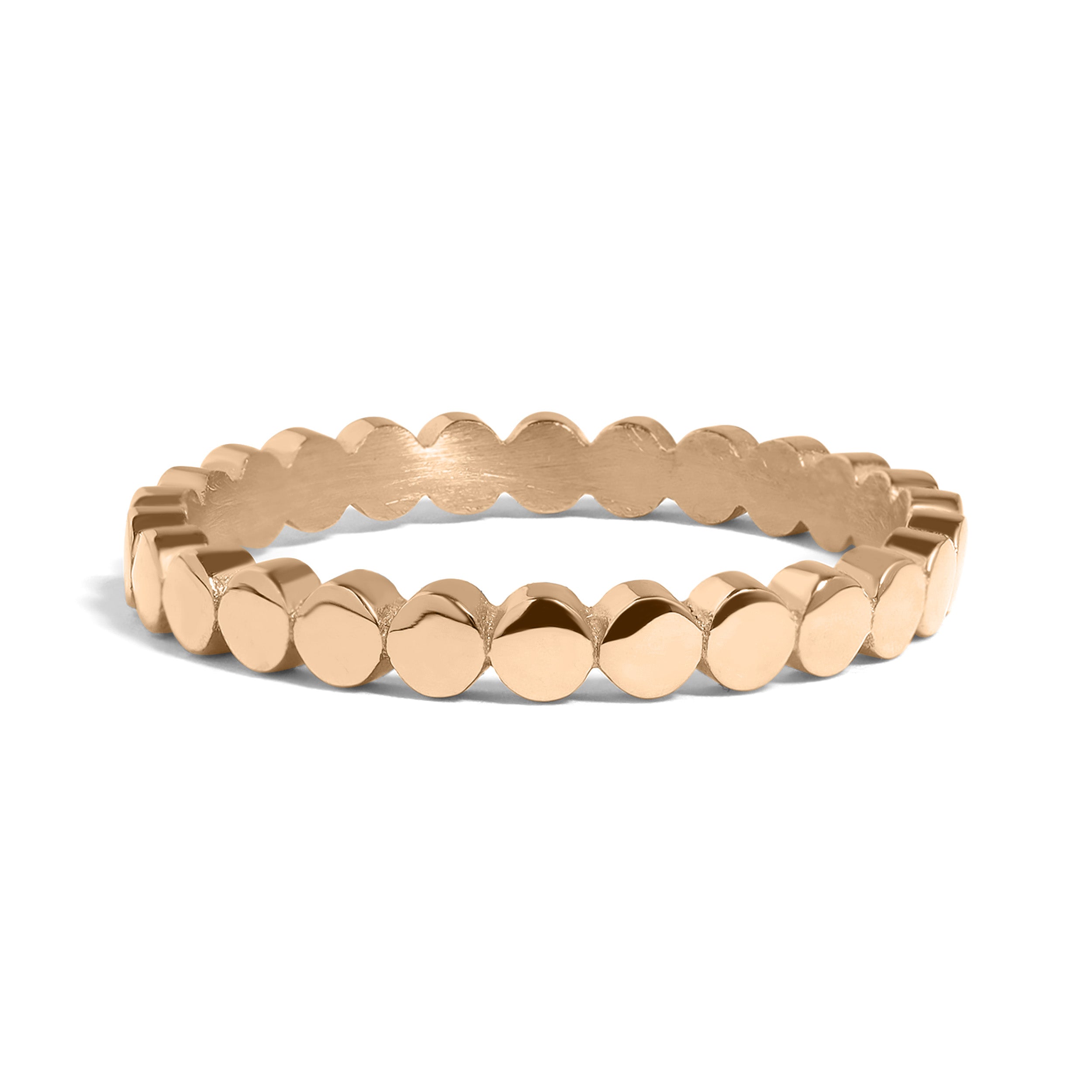 18K Gold PVD Stainless Steel Flat Circle Stacking Ring / CSR0009、mySite、dreamappss