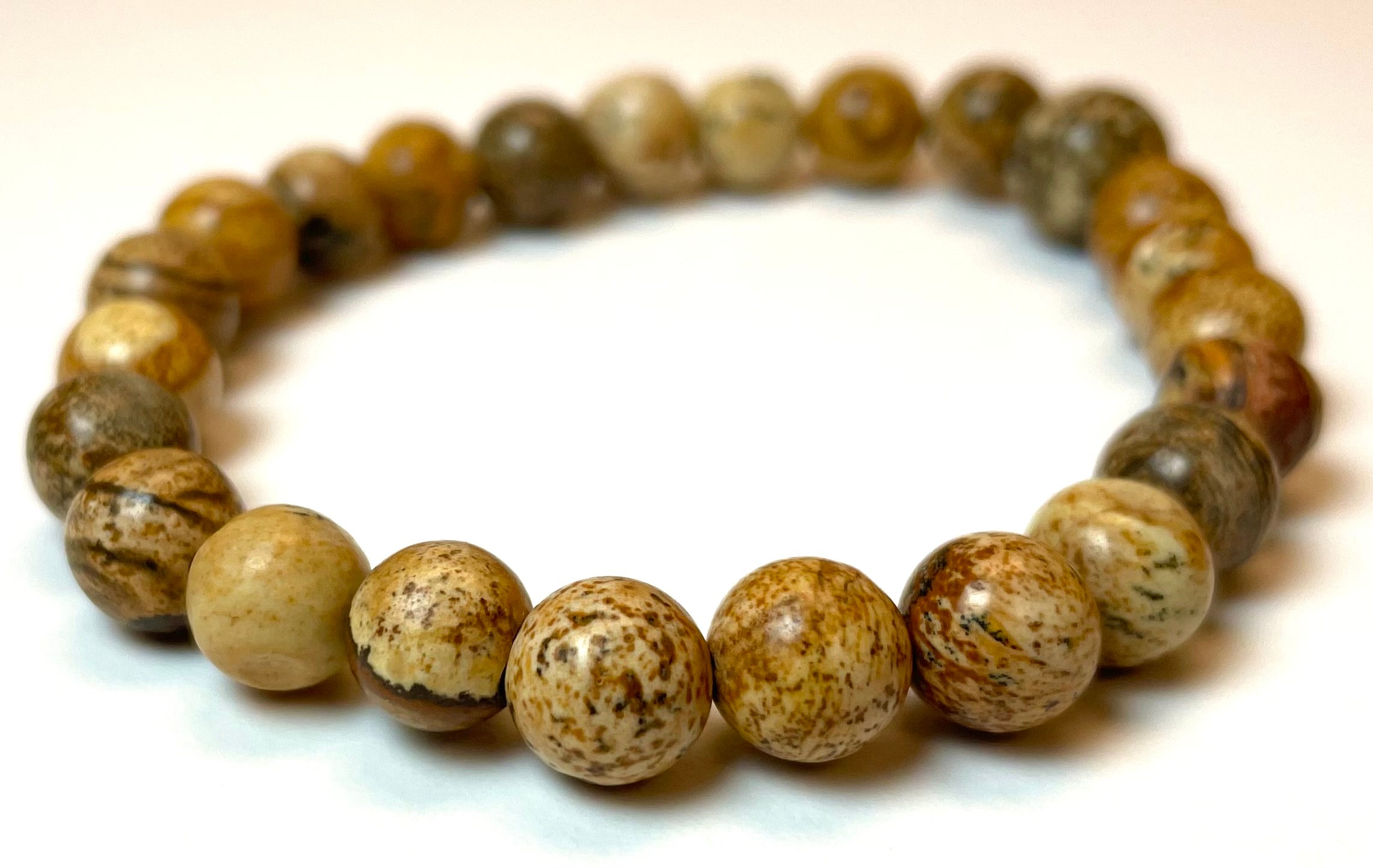 Picture Jasper Stretchy Wrist Mala、mySite、topwebapps