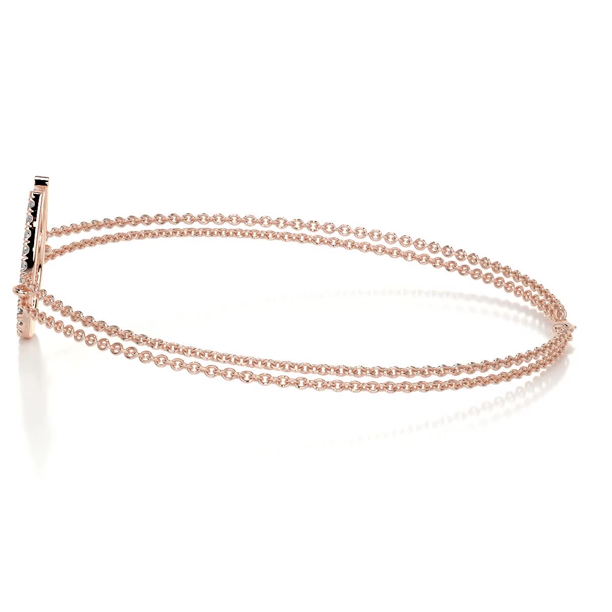 Horseshoe Diamonds Bracelet (0.20 Carat) -14K Rose Gold、mySite、hinf8tx79