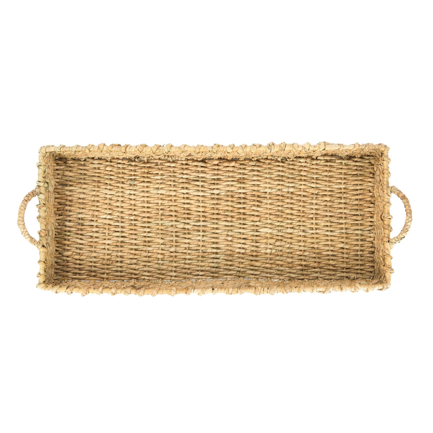 Decorative Hand-Woven Seagrass Tray with handles、mySite、elrpsem3k