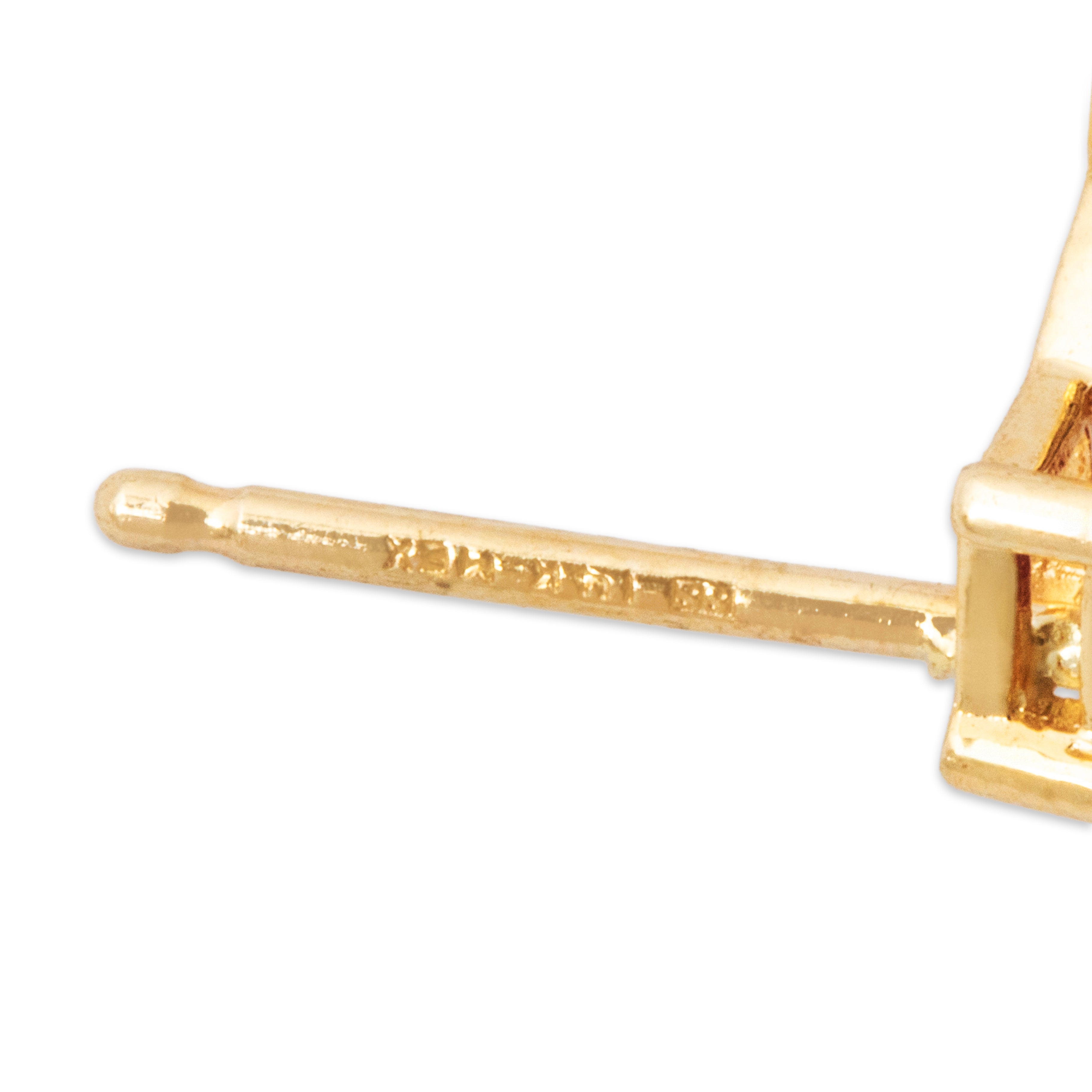 Vintage 14k Yellow Gold Ruby Crimson Mixed-Cut Dangle Earrings、mySite、hinf8tx79