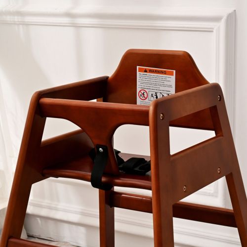 Wooden Double Solid Wood Feeding, Eat & Grow Portable High, Easy to Clean Baby Booster Chair in Walnut Finish、、casual