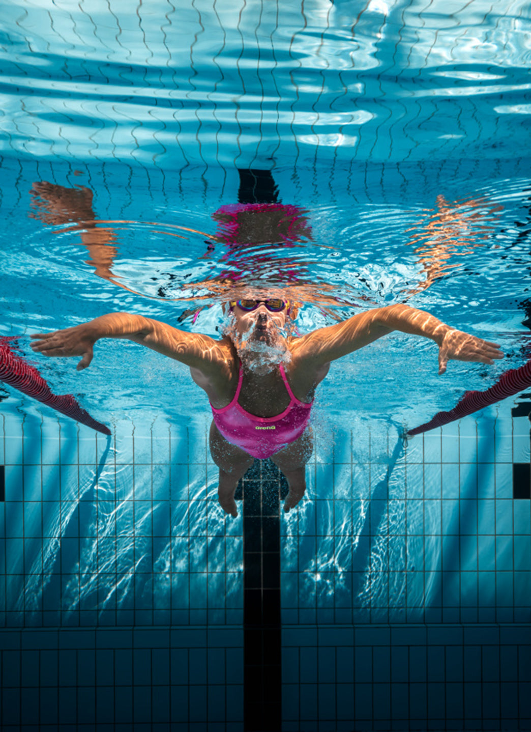 Arena Women's Allover Tie Dye Challenge Back One Piece Swimsuit、mySite、noshort