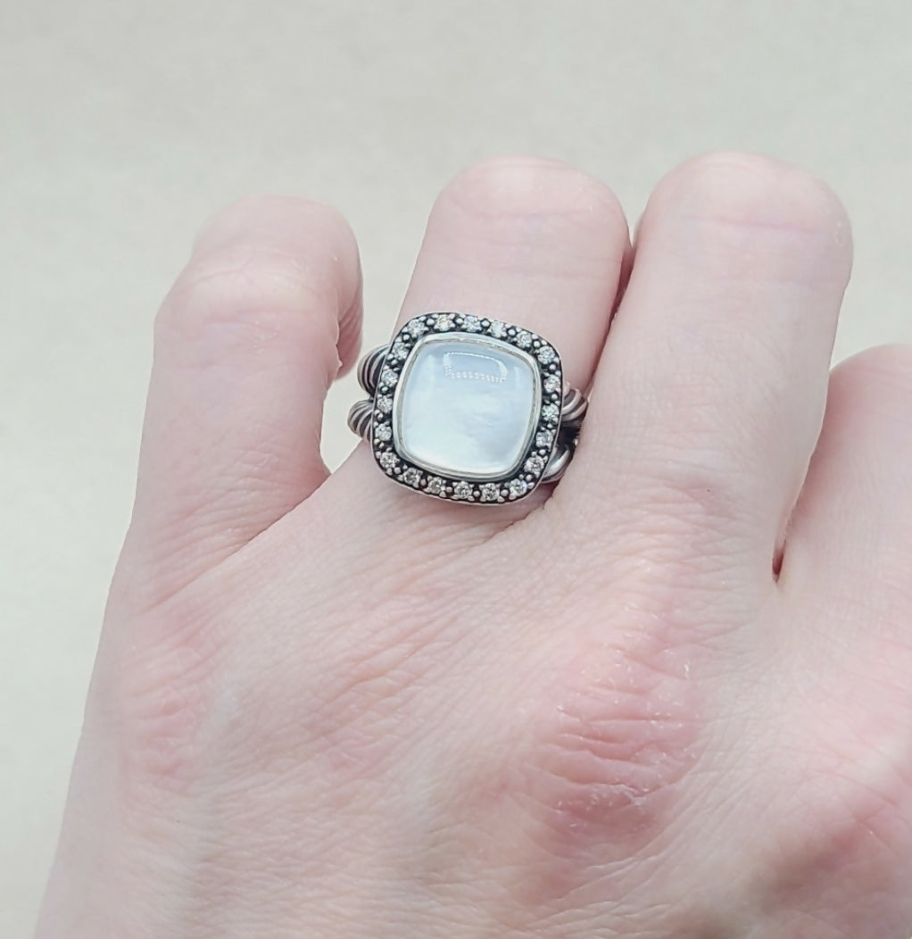 David Yurman Albion Moonlight Ice Moonstone Ring 鈥?Diamond、mySite、hinf8tx79