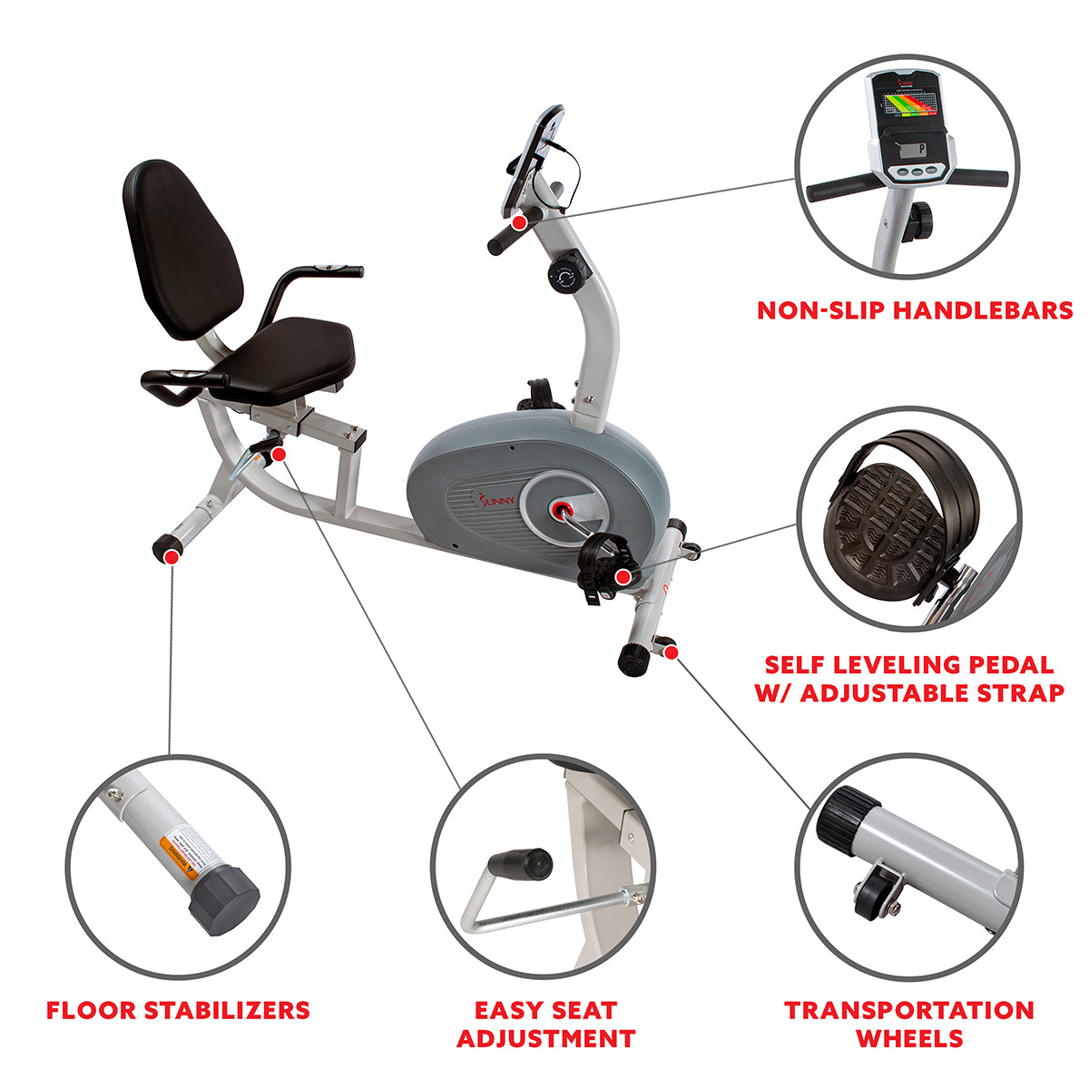  Magnetic Recumbent Exercise Bike、mySite、ghnorth