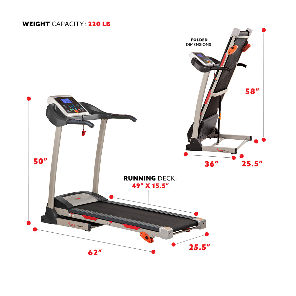  Manual Incline Treadmill w/ LCD Display、mySite、ghnorth