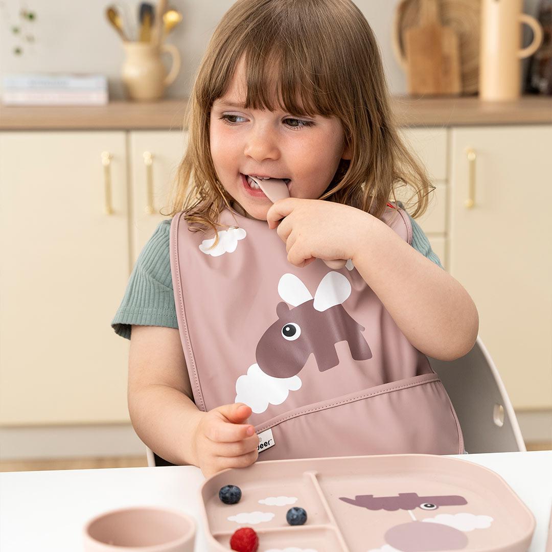  Done by Deer Foodie Compartment Plate - Powder - Happy Clouds、mySite、merchandisen