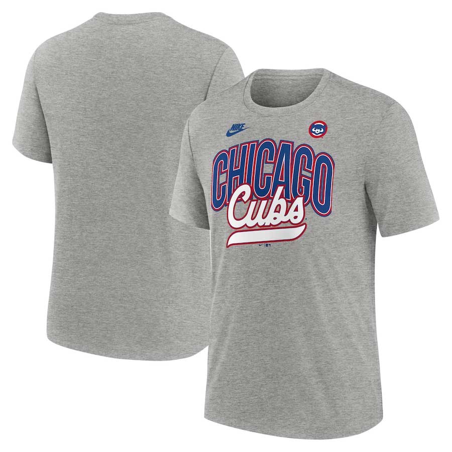 Chicago Cubs Nike Cooperstown Retro Tri Blend T Shirt、mySite、vikingsvslions