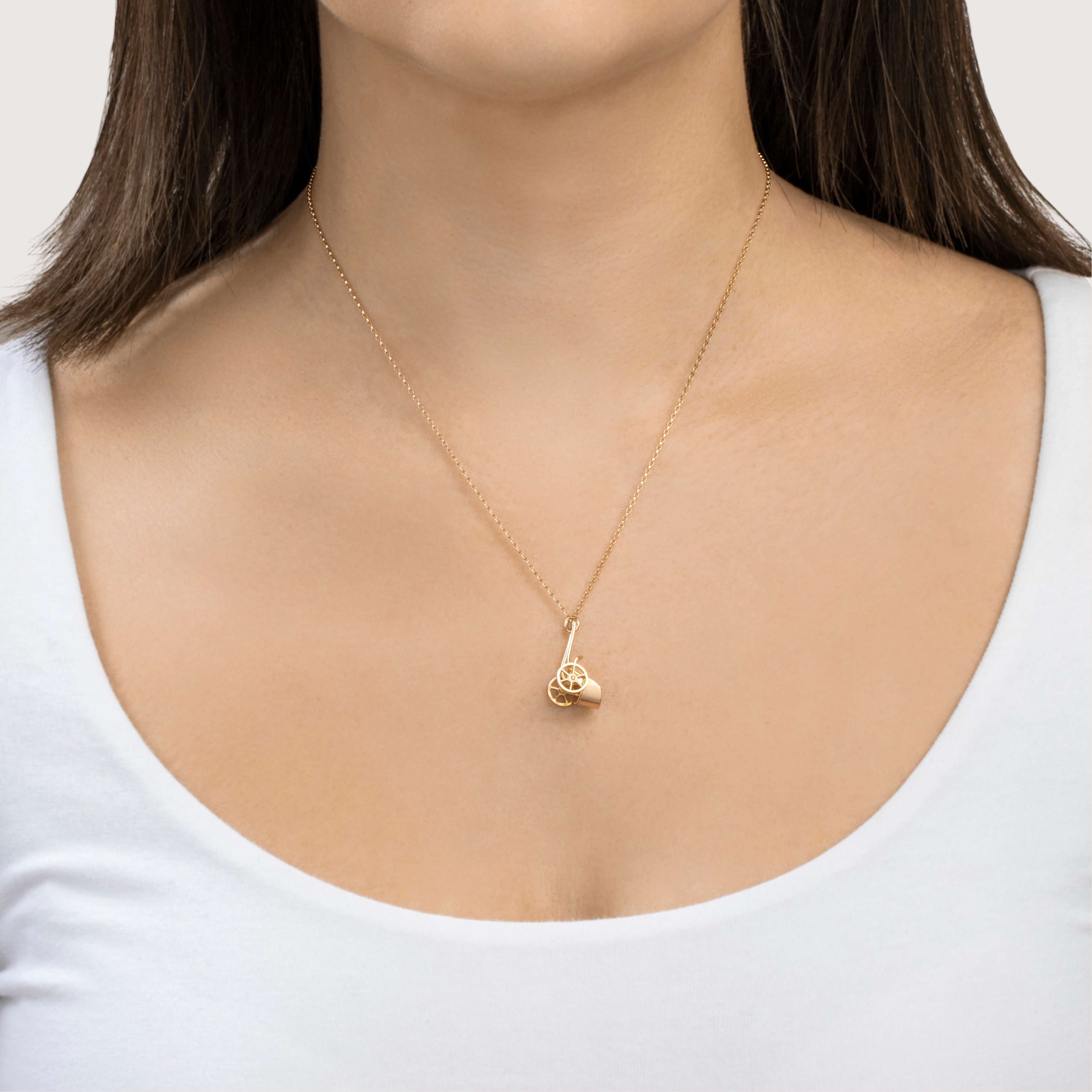 Vintage 14k Yellow & Rose Gold Rolling Pull Cart Charm / Pendant、mySite、hinf8tx79