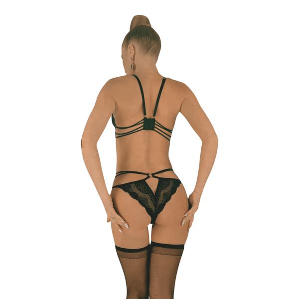 Elawin Lingerie | Black Double Thin Strap Garter Set、mySite、bottomscart