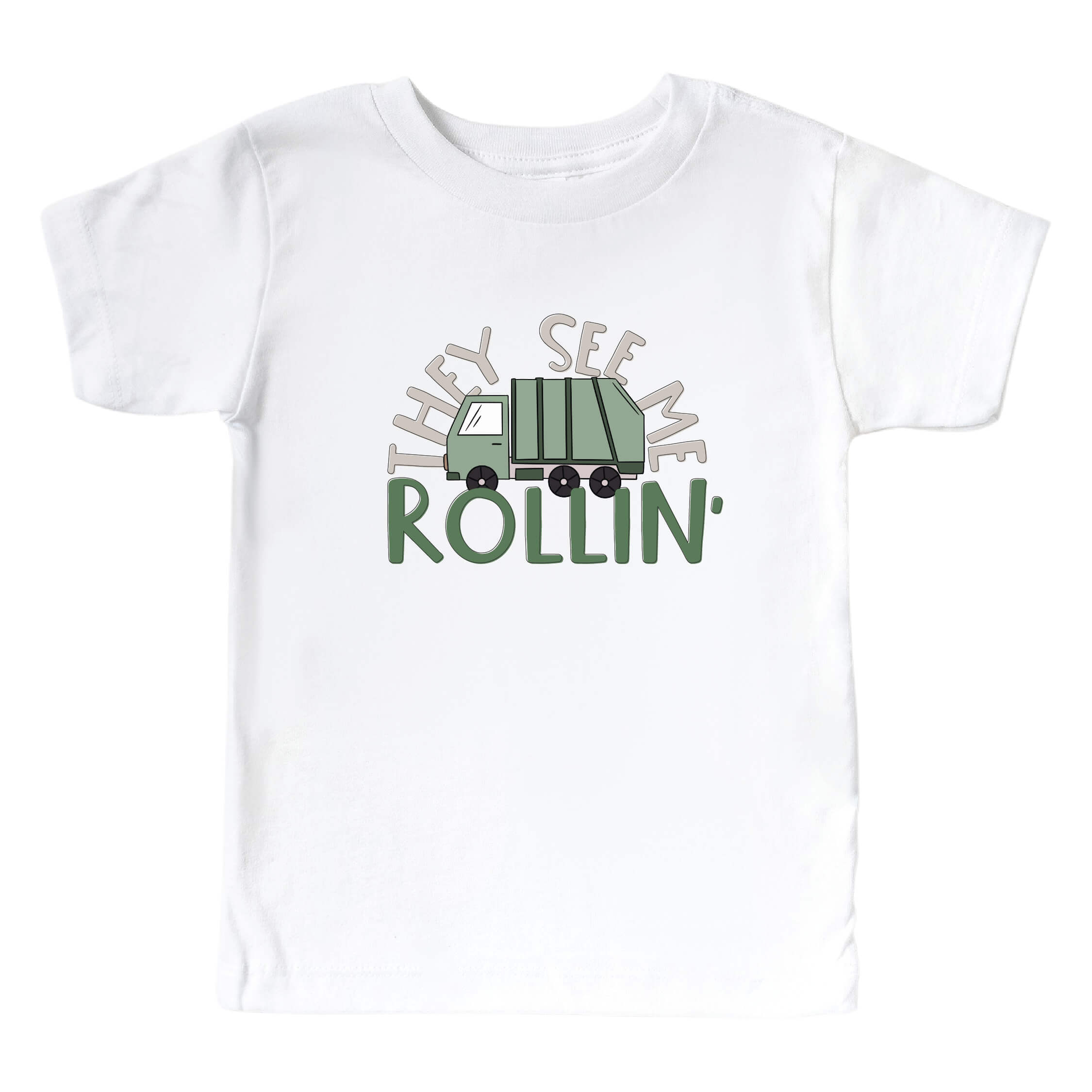  They See Me Rollin' Kids Graphic Tee | White、mySite、layawaytickets