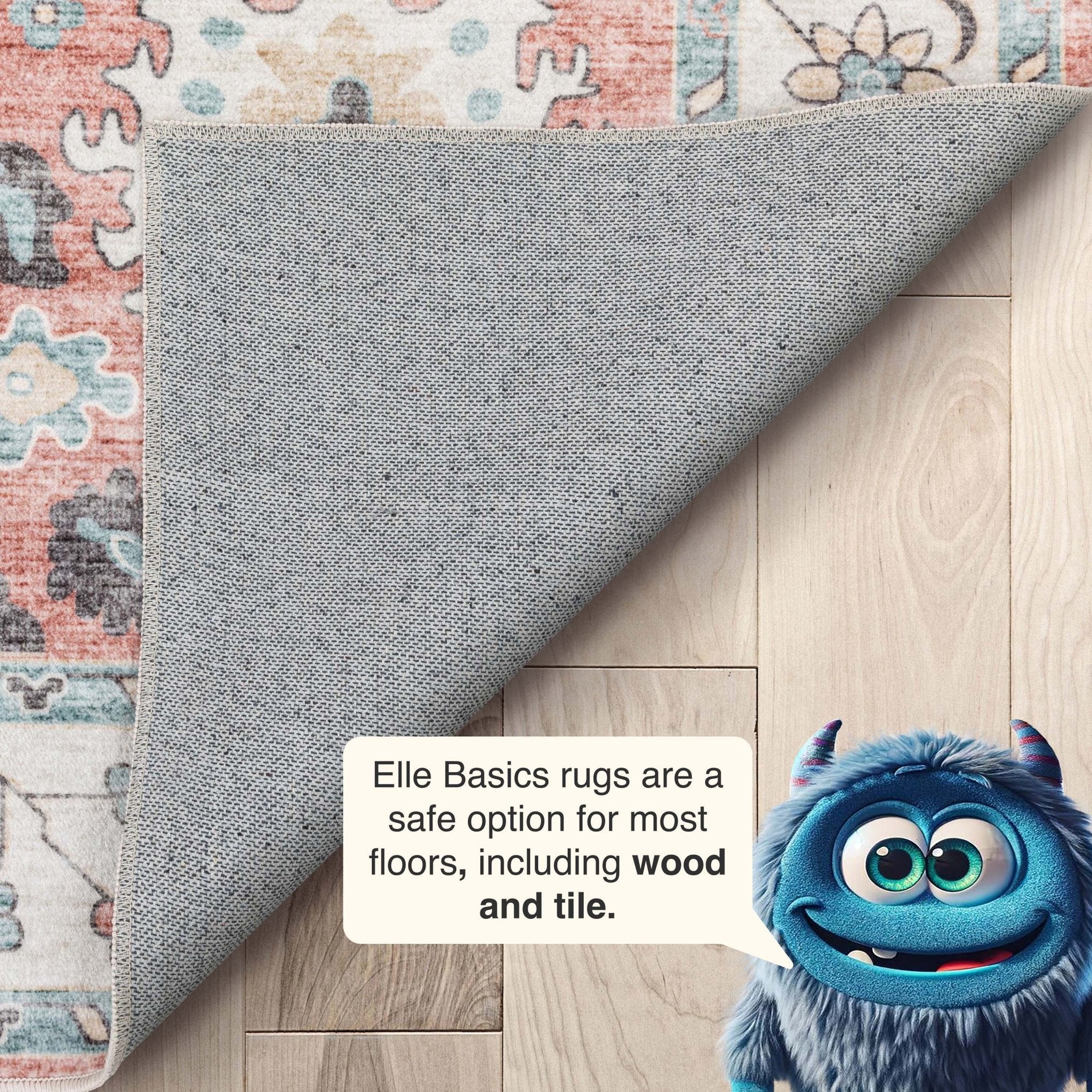 Elle Basics Gala Oriental Easy-Clean Washable Rug by Well Woven - Durable, Non-Slip, Low-Profile Design for Home Comfort、mySite、gigharbornorthrealestate