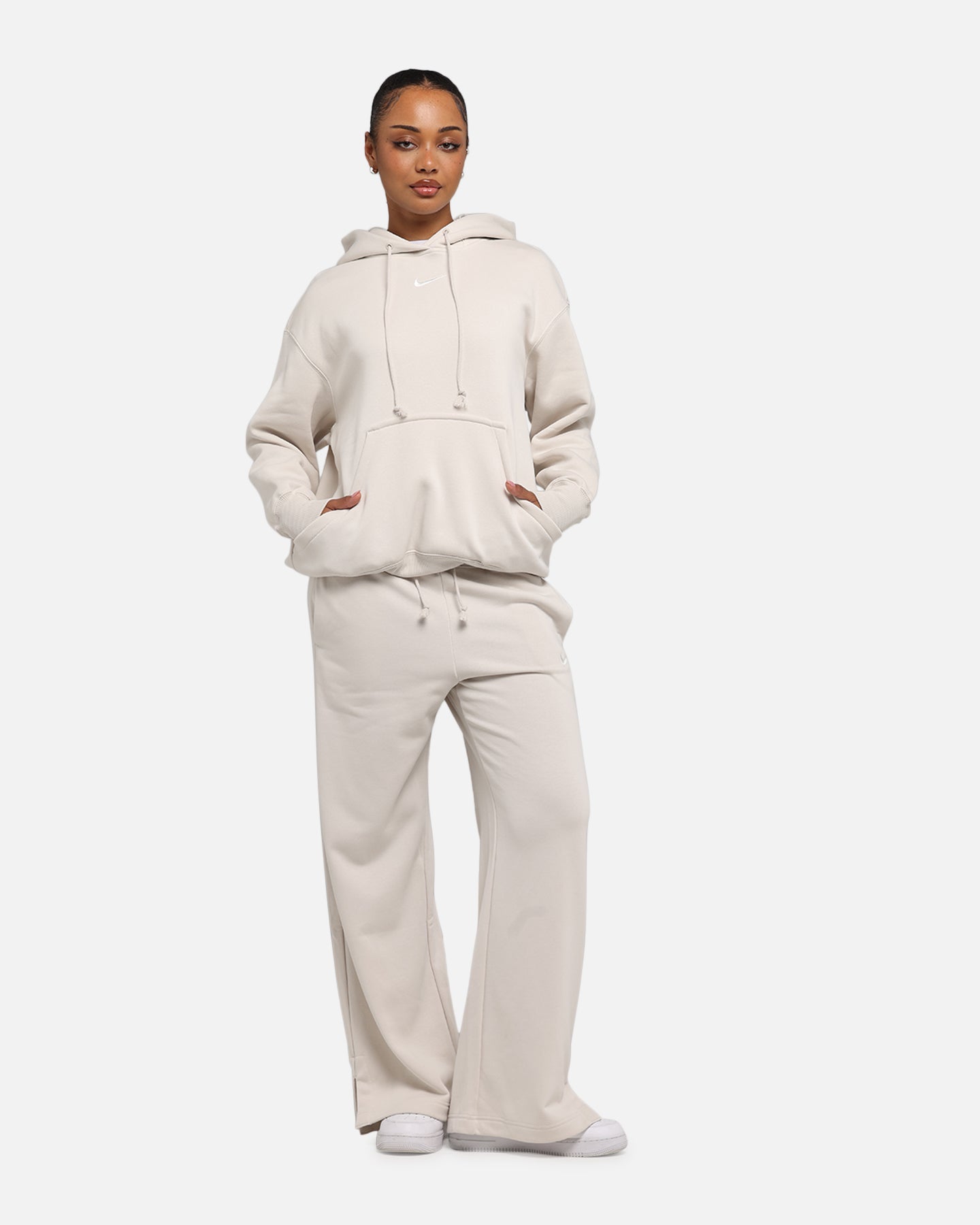 Nike Women's Sportswear Phoenix Fleece Oversized Pullover Hoodie Lt Orewood Brown/Sail、mySite、zt4zffjzw