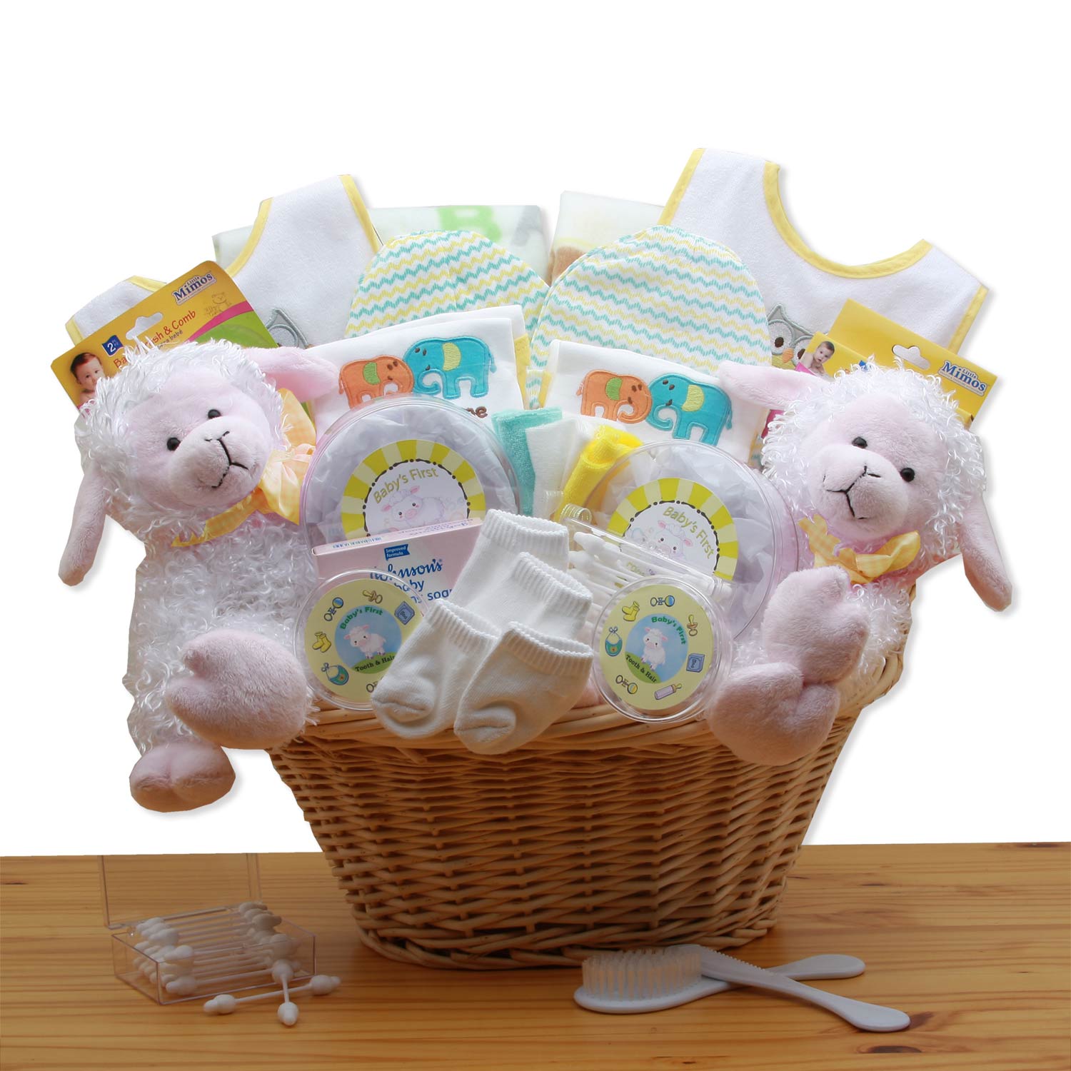 Double Delight Twins New Baby Gift Basket - Yellow、mySite、camillekostekn