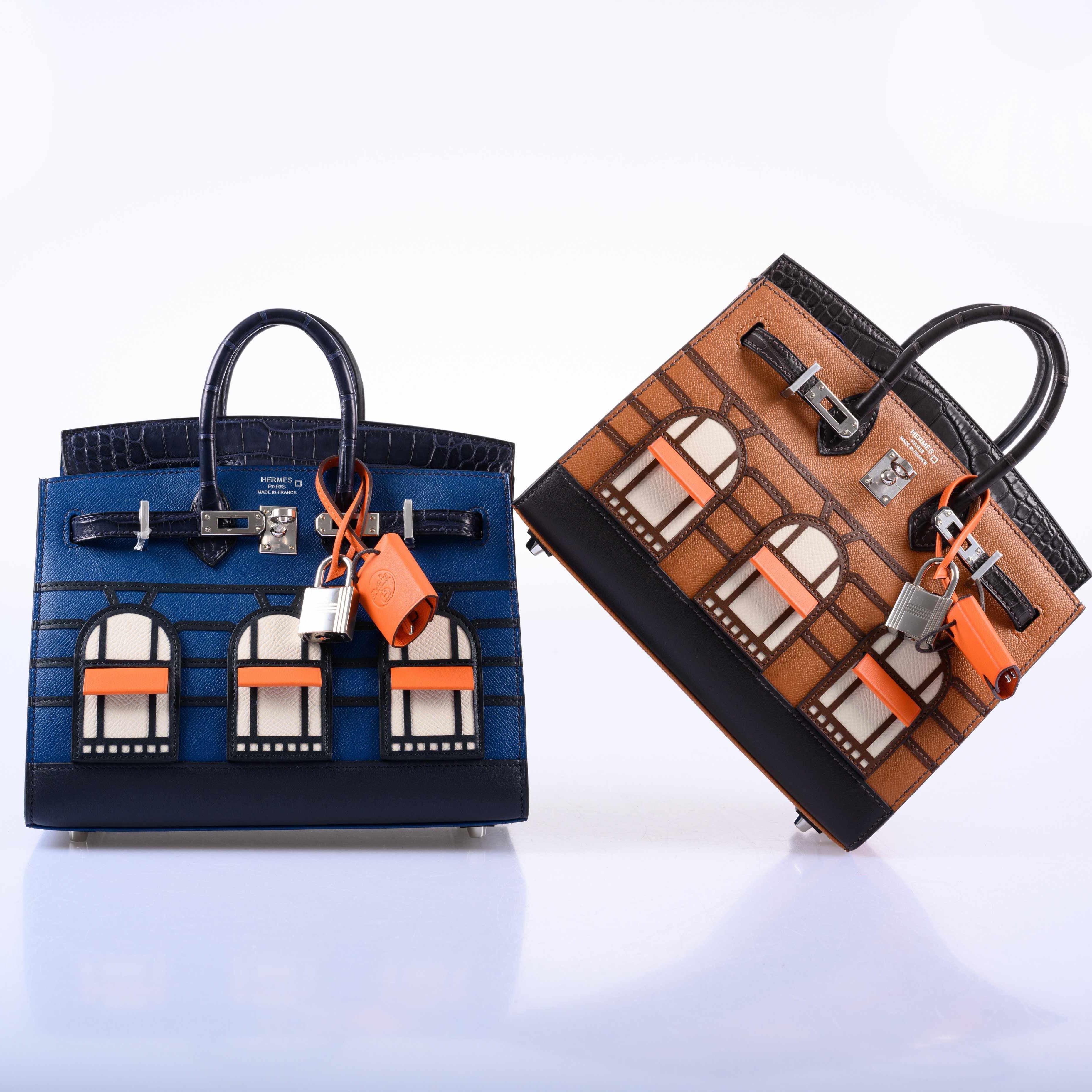 Hermès Birkin 20 Sellier Faubourg Blue Madame, Crocodile, Epsom, Sombrero & Swift Palladium Hardware、mySite、garminoutage.com