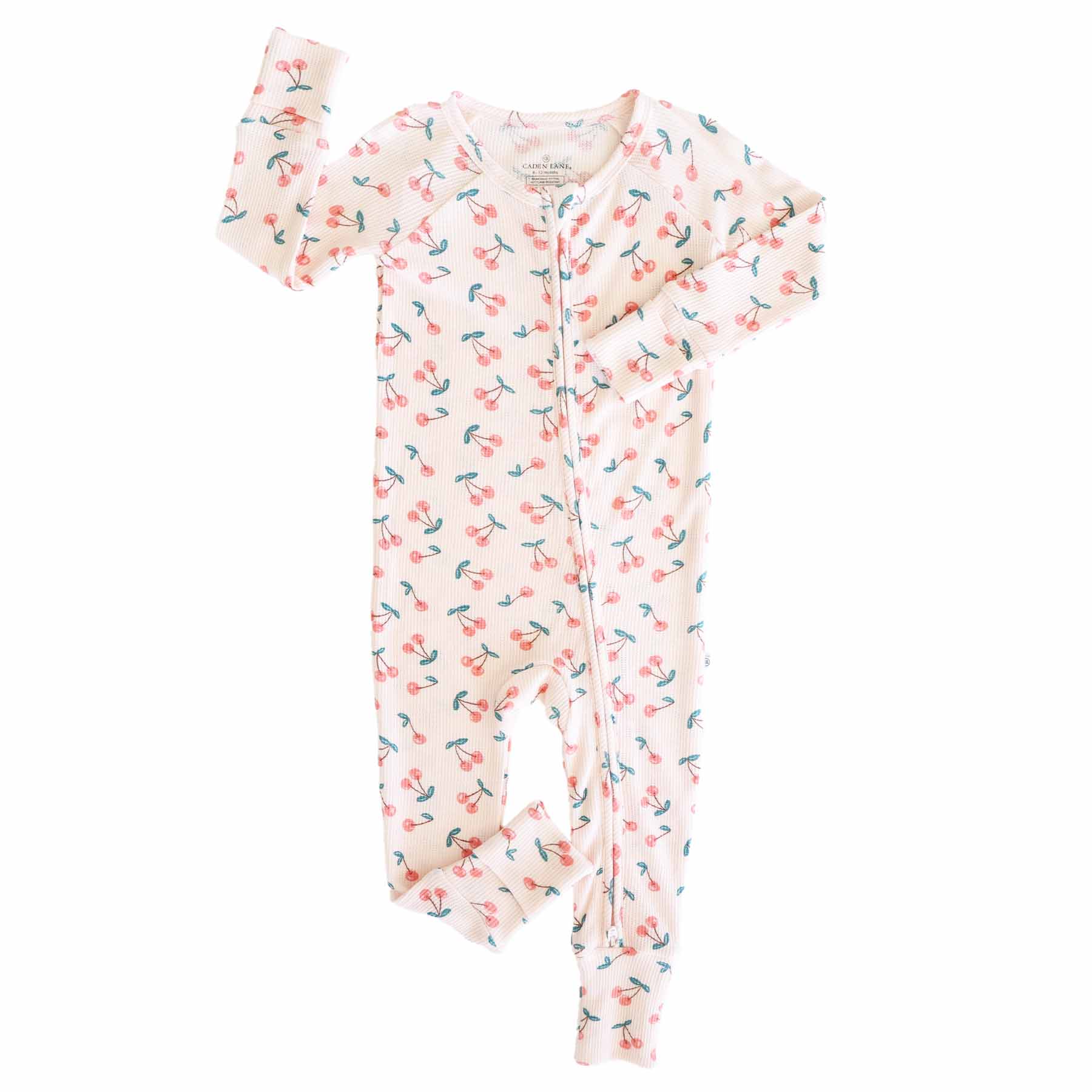  Cherry On Top Bamboo Waffle Convertible Zip Romper、mySite、layawaytickets