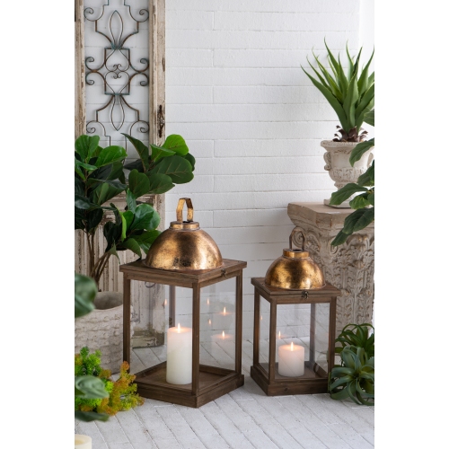 Wooden Candle Lantern Decorative, Hurricane Lantern Holder Decor for Indoor Outdoor, Home Garden Wedding、、xpatfood