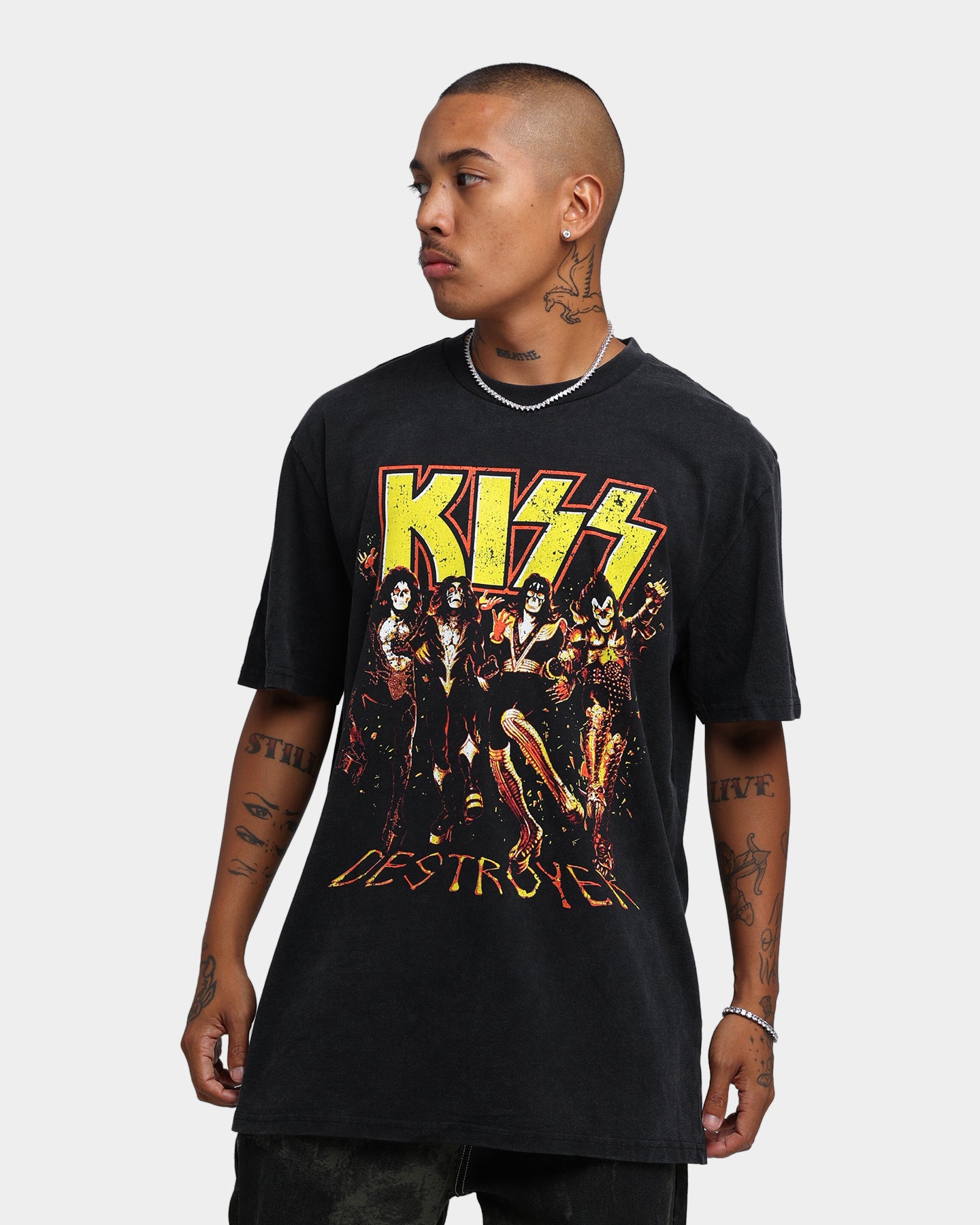 KISS Destroyer T-Shirt Black Wash、mySite、zt4zffjzw