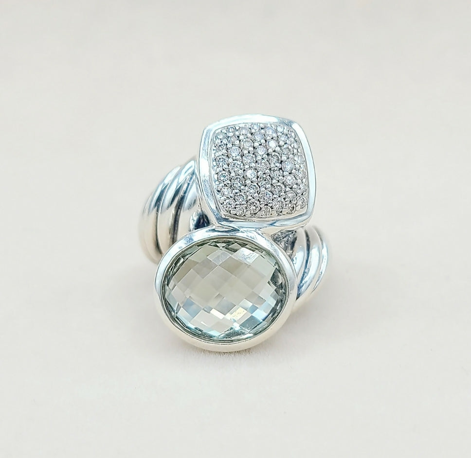 David Yurman Bypass Ring Prasiolite & Diamond、mySite、hinf8tx79