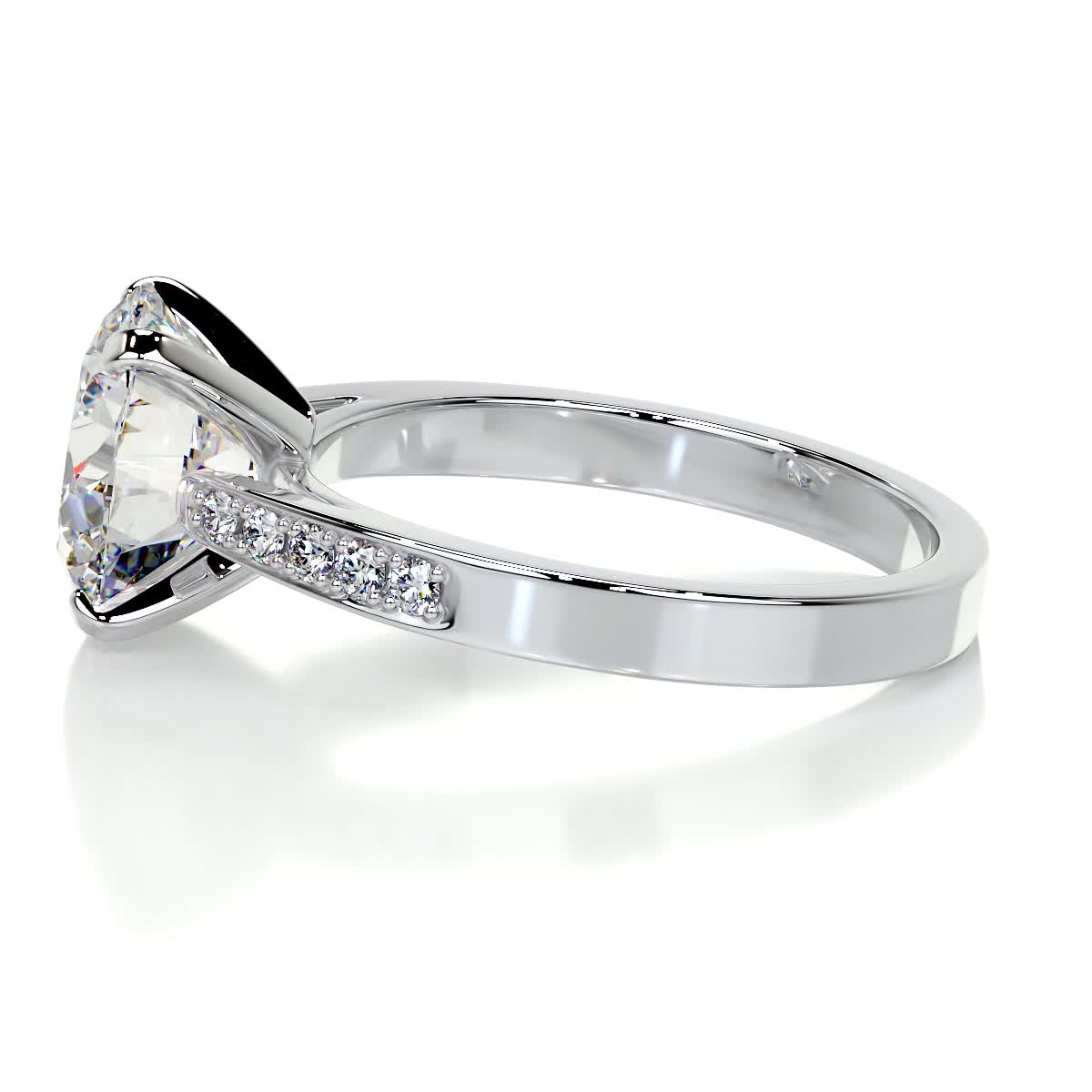 Margaret Moissanite & Diamond Ring -18K White Gold (RTS)、mySite、hinf8tx79