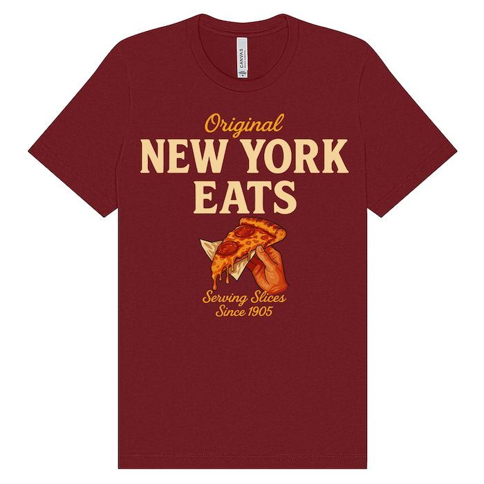 New York Eats: Original Slice Graphic Tee – Cardinal Red、mySite、vikingsvslions
