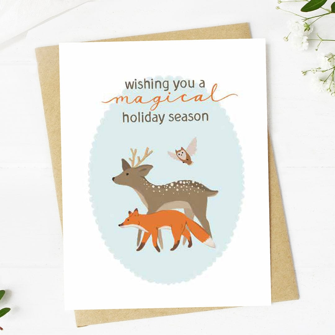  Wishing you a magical holiday season Animals Card、mySite、ghnorth