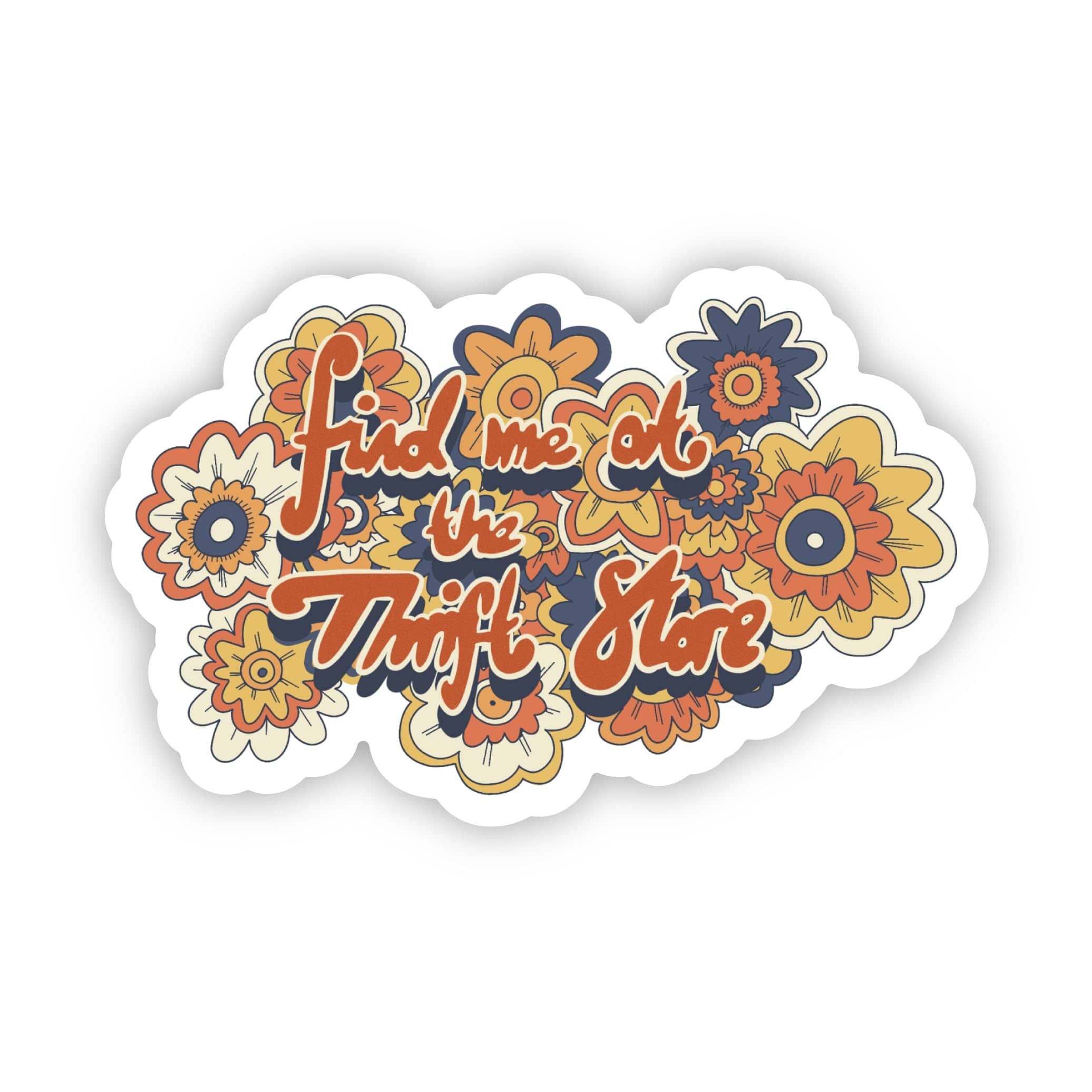  Find Me At The Thrift Store Retro Sticker、mySite、elrpsem3k