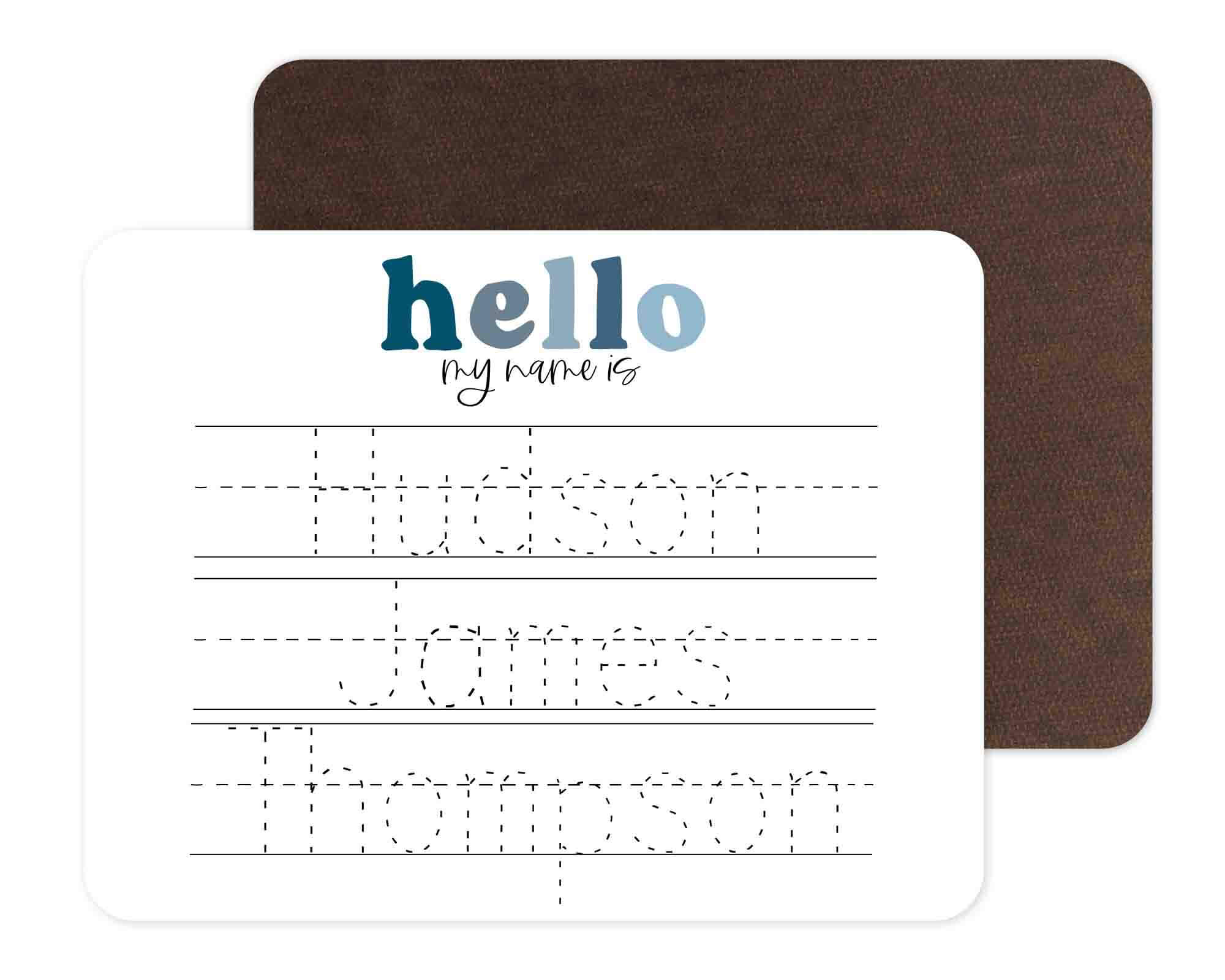  Kids Personalized Whiteboard | Hello My Name Is - Blues、mySite、layawaytickets