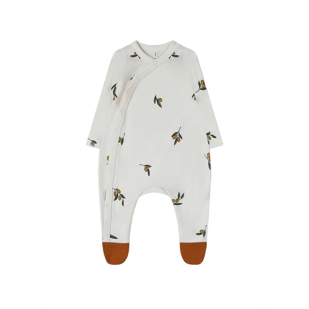  Organic Zoo Garden Suit + Contrast Feet - Olive Print、mySite、merchandisen